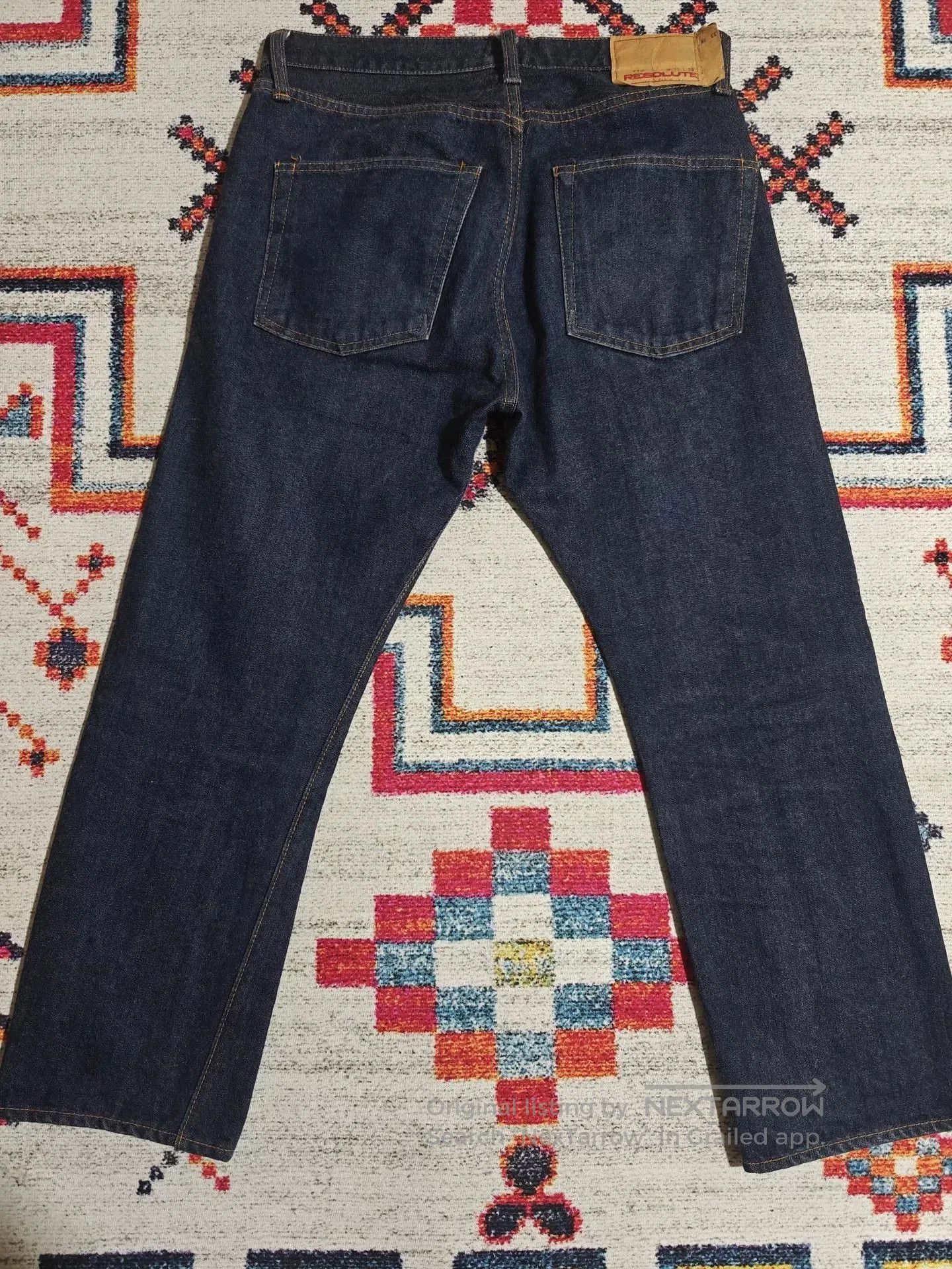 RESOLUTE RESOLUTE 710 Retro Slim Straight Raw Jeans. Size US 32 / EU 48 - 3 Thumbnail