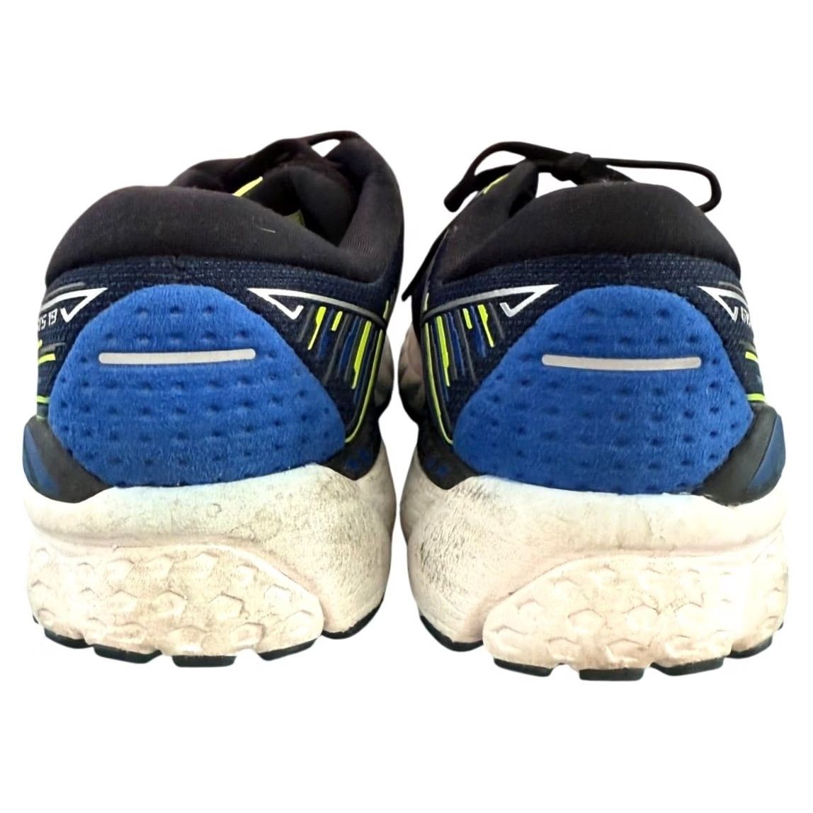 Brooks Brooks Adrenaline 19 Navy Blue/Neon Green Lace Up Running Shoes Sneakers - Size 10 Mens Size US 10 / EU 43 - 3 Thumbnail
