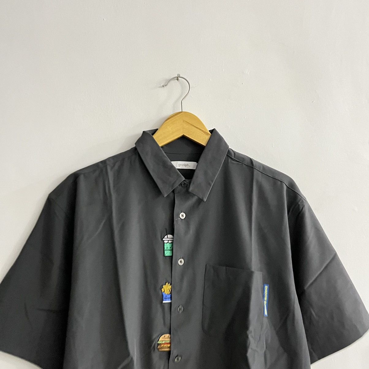 Japanese Brand Graniph - Iconic Embroiderd Button Up Shirt Size US L / EU 52-54 / 3 - 2 Thumbnail