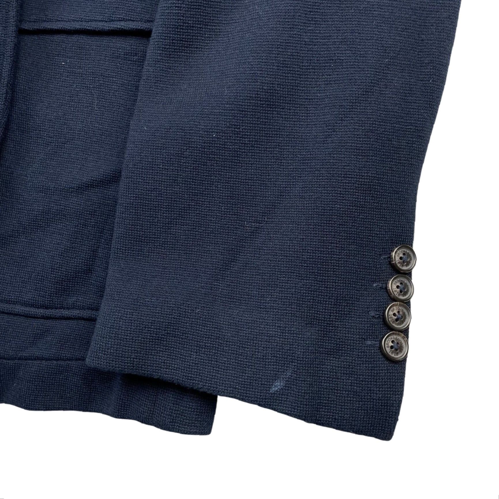 Brooks Brothers Brooks Brothers Men’s Knit Cardigan Blazer Navy Blue 3-Button 100% Cotton XL 46R Mens Jacket Blazer Cardigan Size US M / EU 48-50 / 2 - 3 Thumbnail