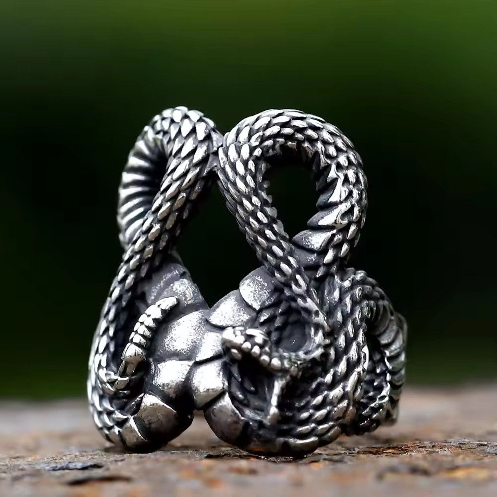 Jewelry Scandinavian snake Animal Ring Jewelry Amulet Size ONE SIZE - 3 Thumbnail