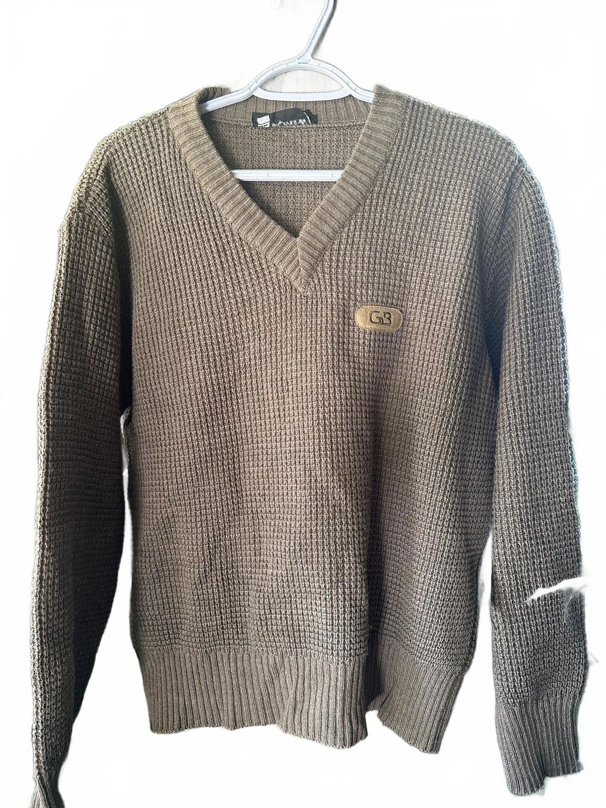 Designer Vintage late 90s / Y2K Guy de Bérac waffle knit sweater Size US L / EU 52-54 / 3 - 1 Thumbnail