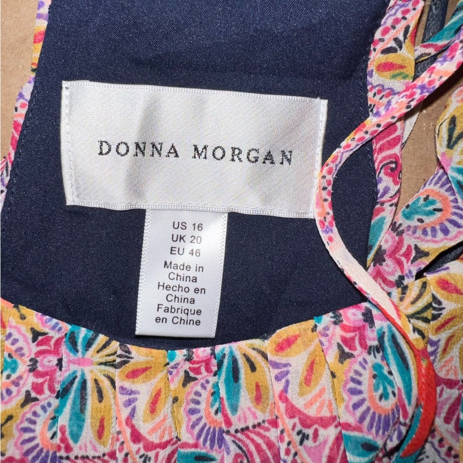 Donna Morgan Anthropologie Donna Morgan Mayrona Midi Dress size 16 NWT Size XXL / US 16-18 / IT 52-54 - 9 Thumbnail
