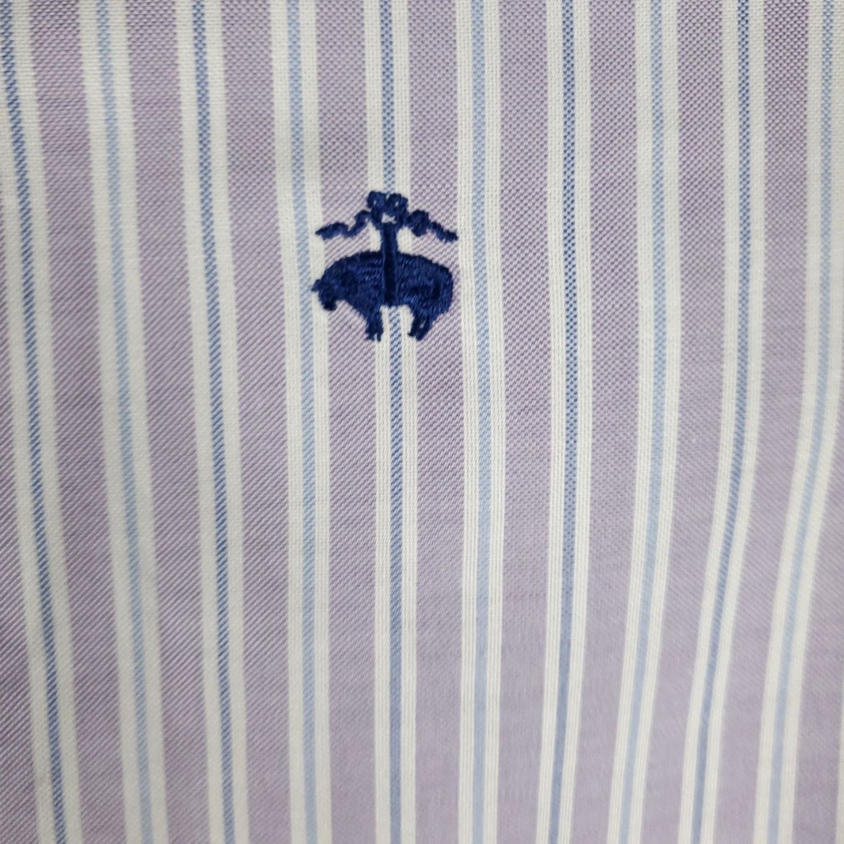 Brooks Brothers Brooks Brothers Shirt Mens Small Purple Striped Regent Button Up Long Sleeve Size US S / EU 44-46 / 1 - 2 Thumbnail