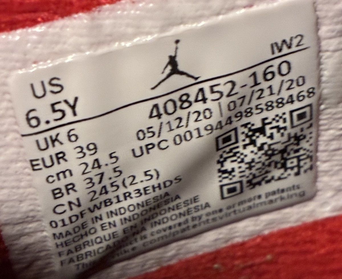 Jordan Brand Size 6.5Y - Air Jordan 4 Retro Fire Red (2020) (GS) Size US 6.5 / EU 39-40 - 6 Thumbnail