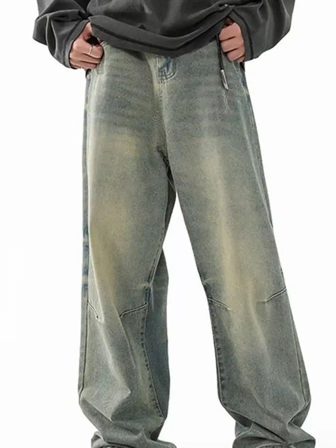 Japanese Brand × Jean Retro loose wide leg high street jeans Size US 32 / EU 48 - 2 Thumbnail