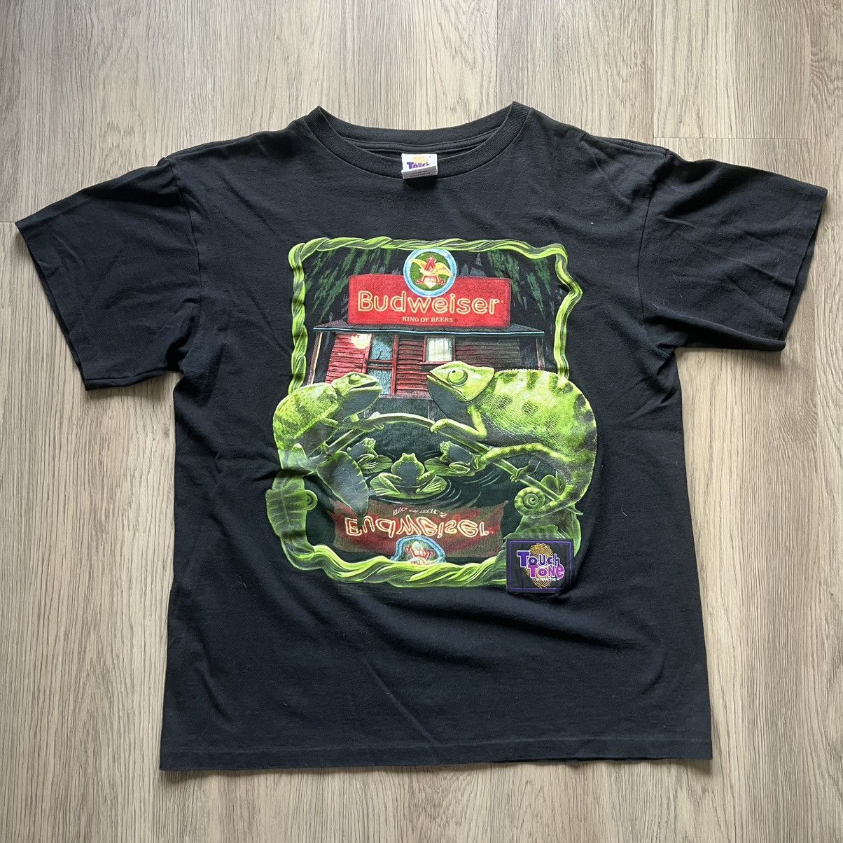 Vintage 1997 Vintage Budweiser Chameleon Touch Tone Graphic Tee Size US L / EU 52-54 / 3 - 1 Thumbnail