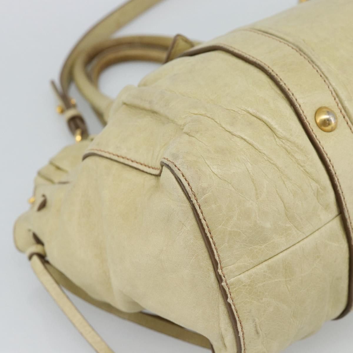 Miu Miu Borsa a mano Miu Miu Matelassé in pelle 2 vie beige oro Size ONE SIZE - 18 Thumbnail