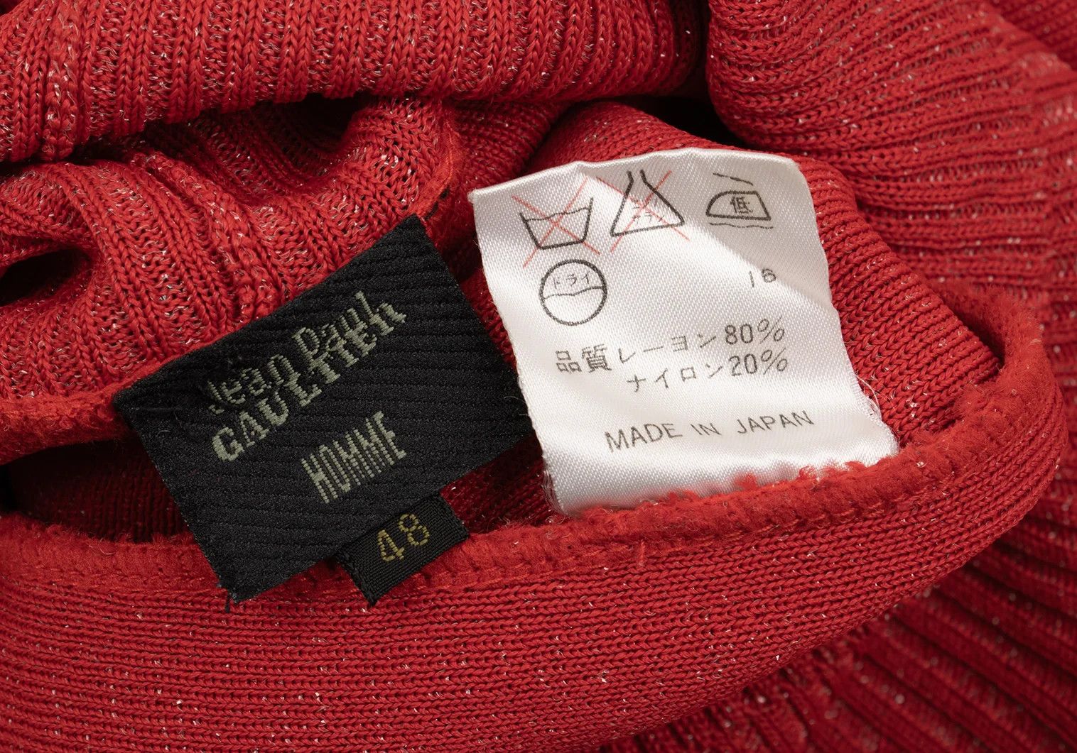 Jean Paul Gaultier Turtleneck Knit in Red, Size 48 Size US M / EU 48-50 / 2 - 16 Thumbnail