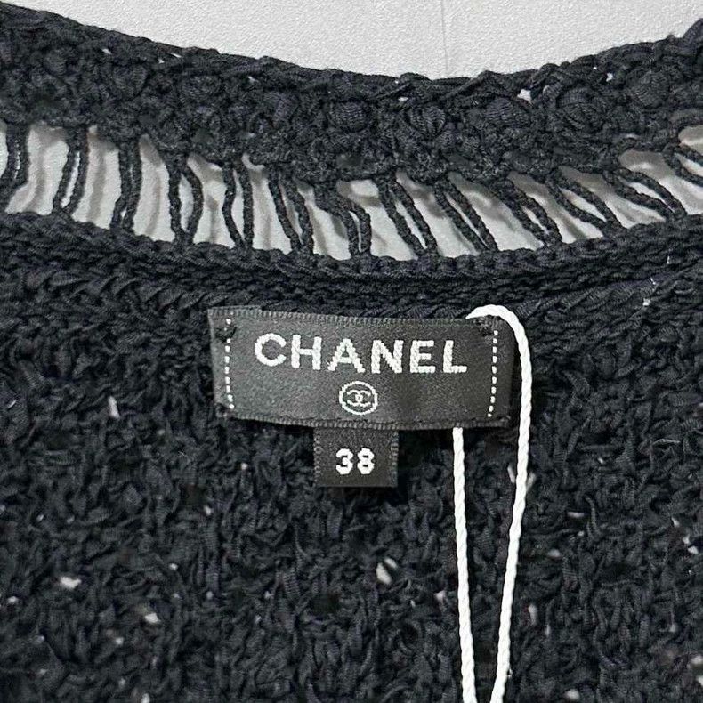 Chanel Chanel Large logo crochet knitted back on the chest 2504-Ne Size XS / US 0-2 / IT 36-38 - 5 Thumbnail