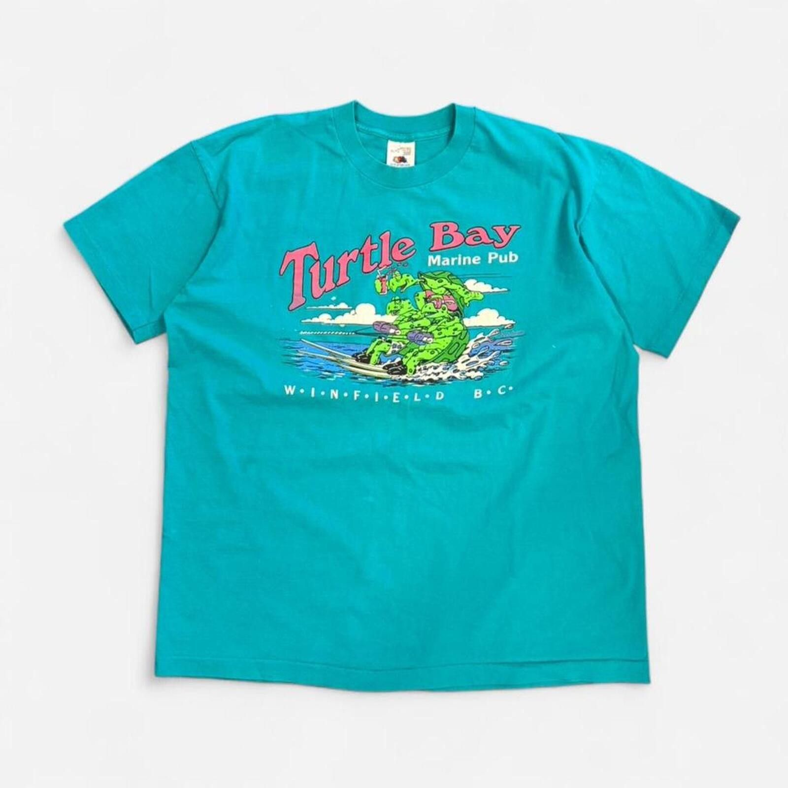 Fruit Of The Loom 90s Turtle Bay Waterski Tee Size US XL / EU 56 / 4 - 1 Thumbnail