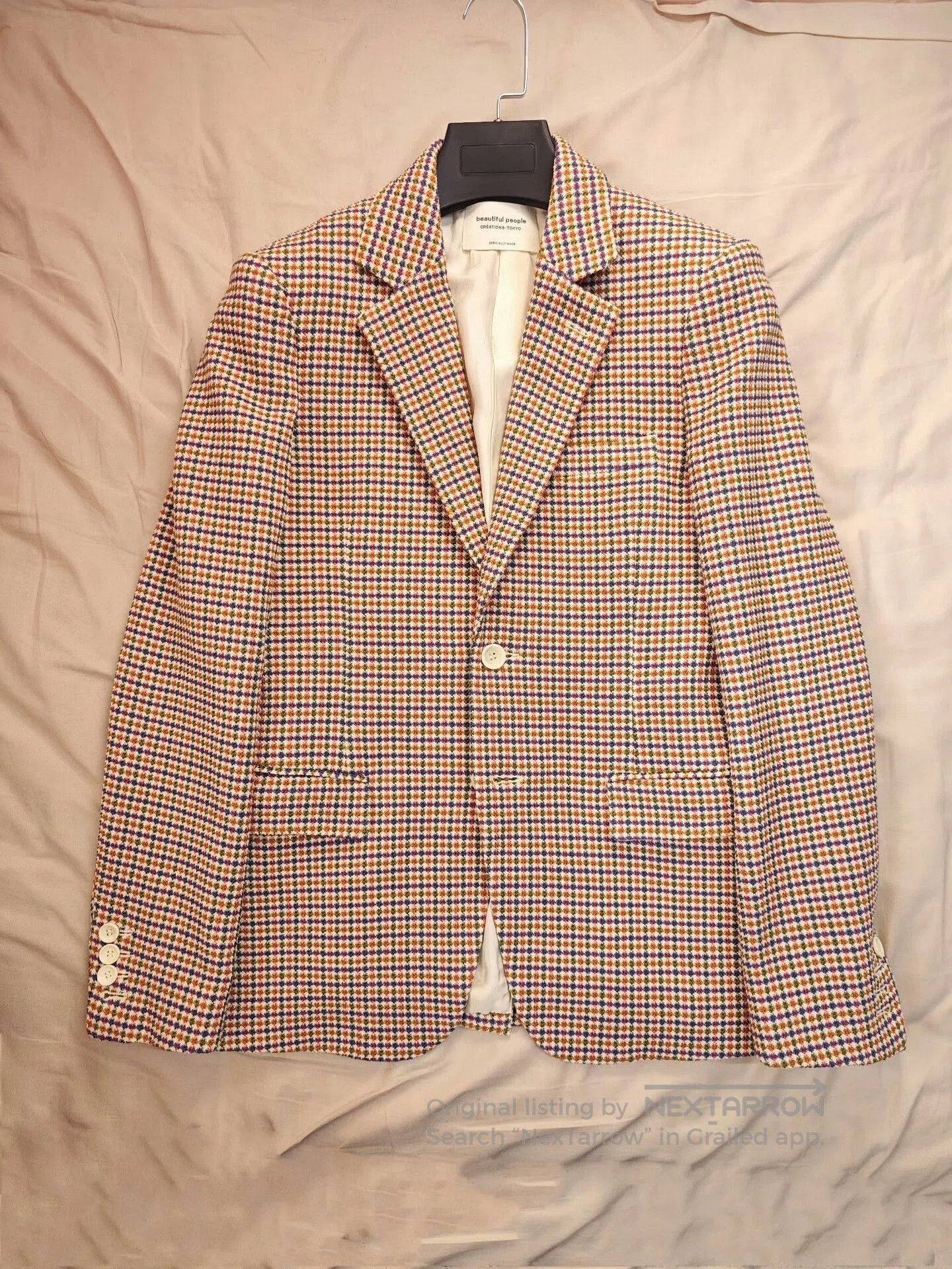 Other Casual Tweed Blazer with Colorful Check Pattern. Size S / US 4 / IT 40 - 5 Thumbnail