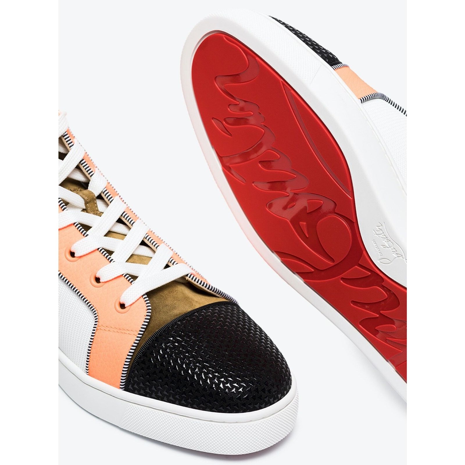 Christian Louboutin Christian Louboutin Mens Louis Orlato Flat Black White Size US 8 / EU 41 - 5 Thumbnail