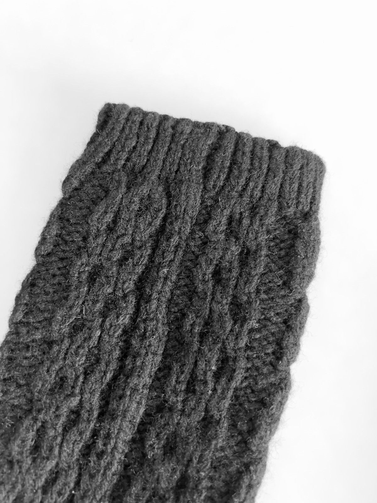 Yohji Yamamoto Yohji Yamamoto Y's - Wool Cable Knit Arm Warmers Gloves Size ONE SIZE - 3 Thumbnail