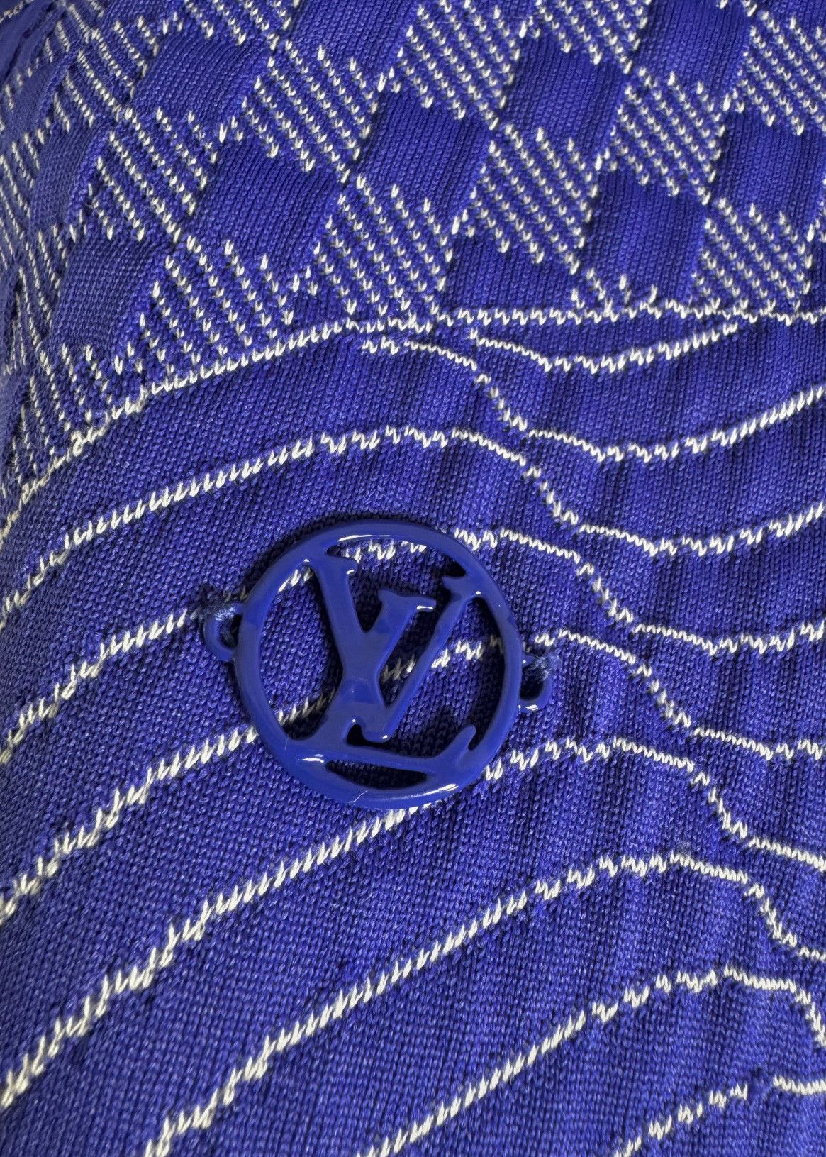 Louis Vuitton Louis Vuitton 2022 Blue Graphic Print Damier Jogger Short Size US 38 / EU 54 - 4 Thumbnail