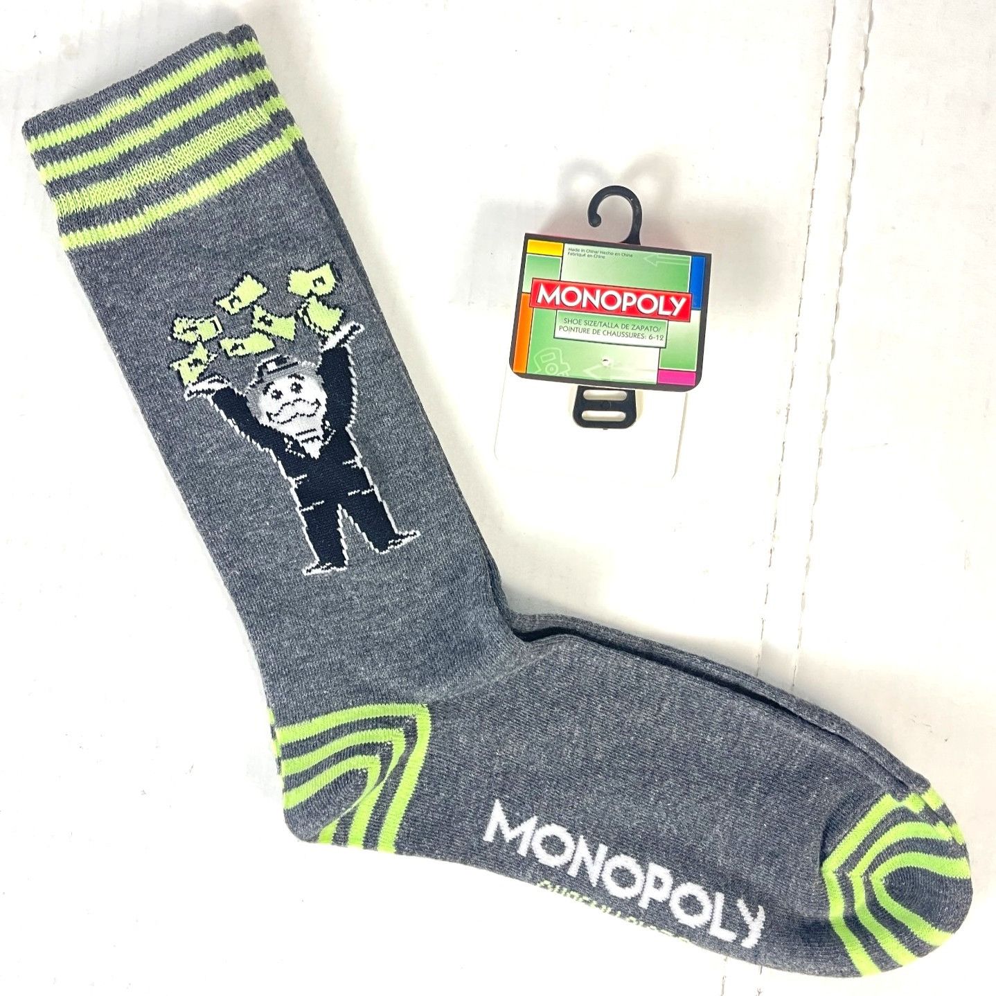 Other Monopoly Money Mens Socks size 6-12 Hasbro 2018 Classic Boar Size ONE SIZE - 1 Thumbnail