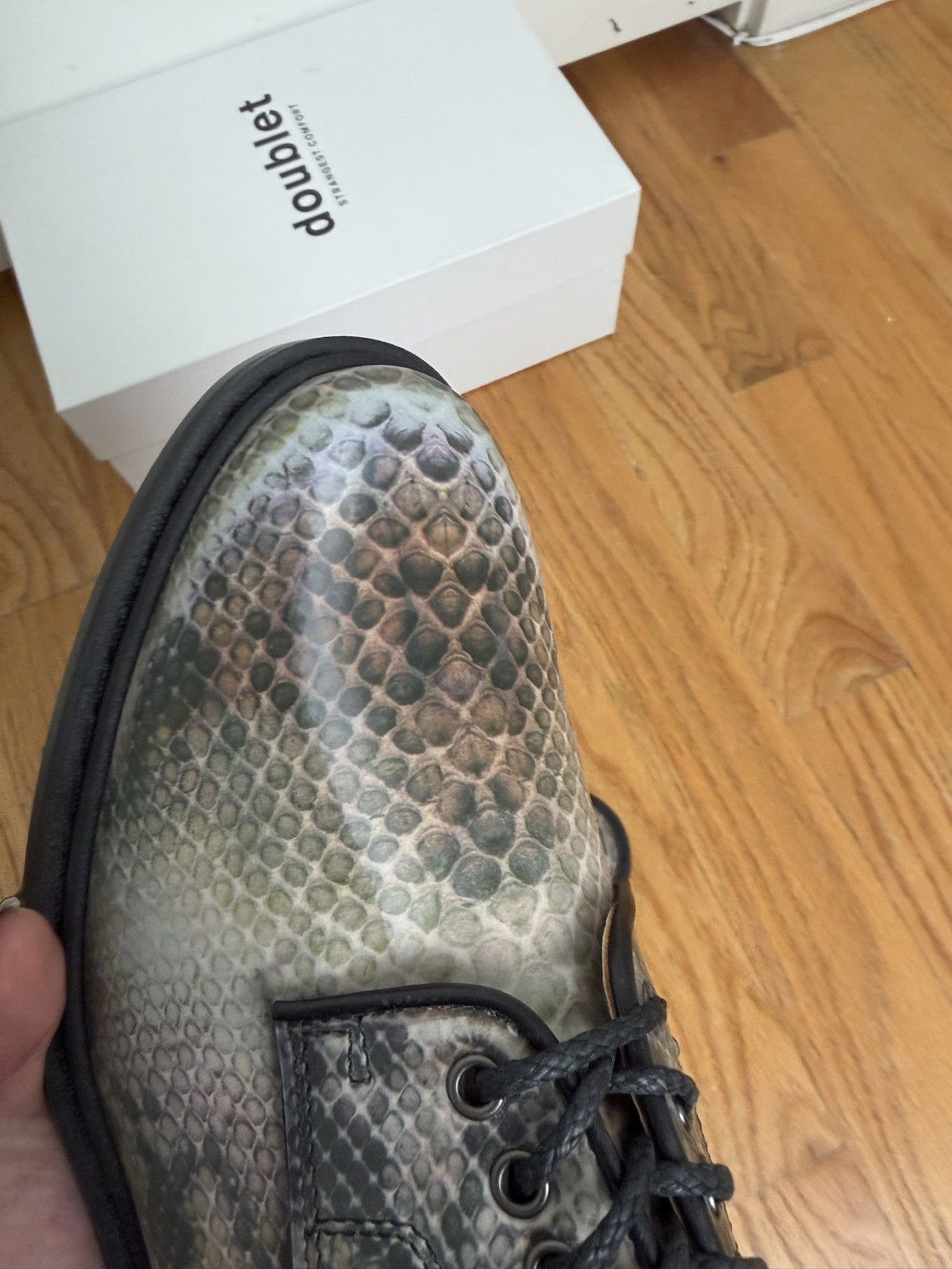 Doublet Trompe L'oeil Snakeskin Derbies Size US 8.5 / EU 41-42 - 8 Thumbnail