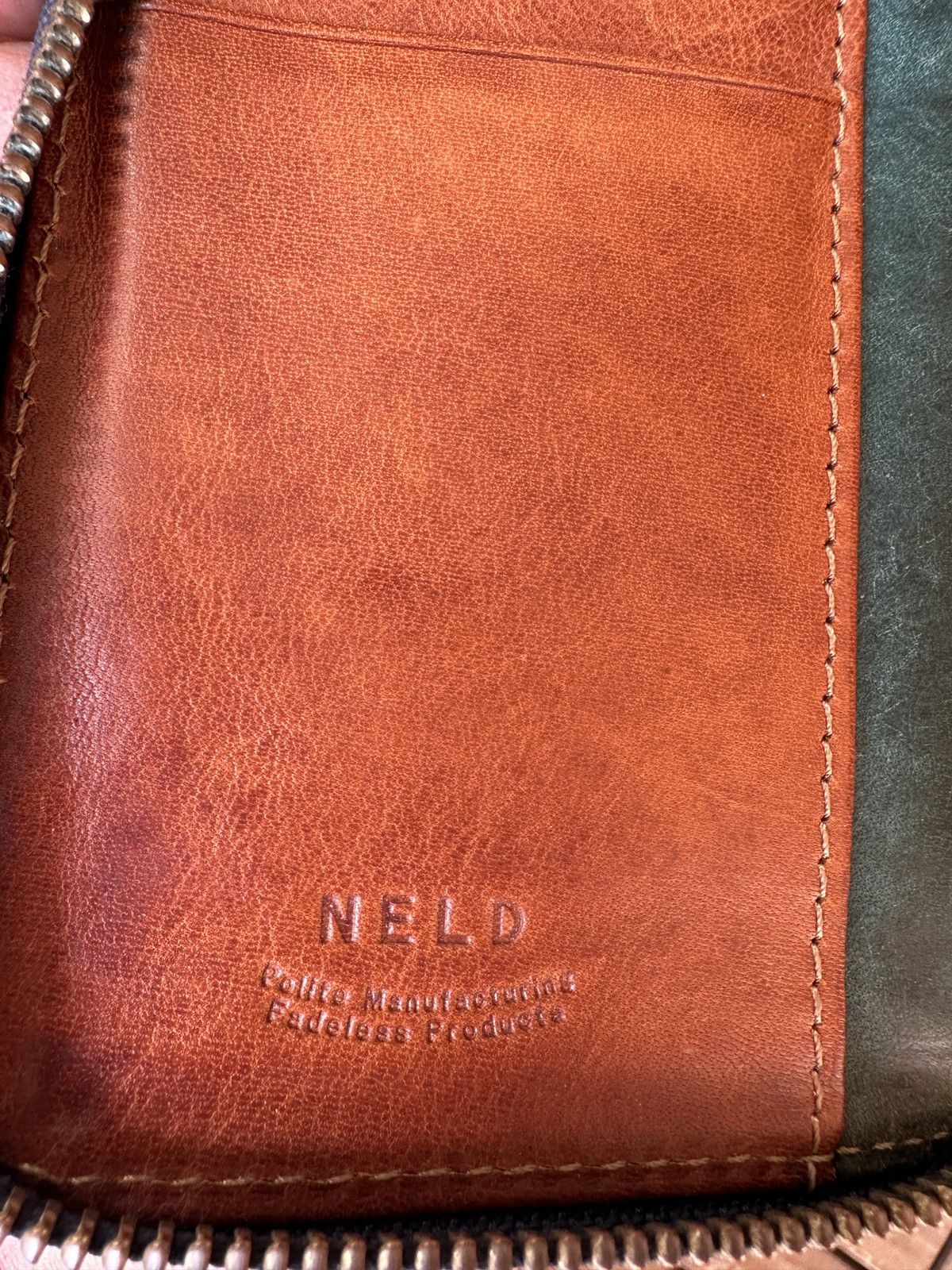 Japanese Brand NELD Leather Zip Wallet Japan Handmade Size ONE SIZE - 5 Thumbnail