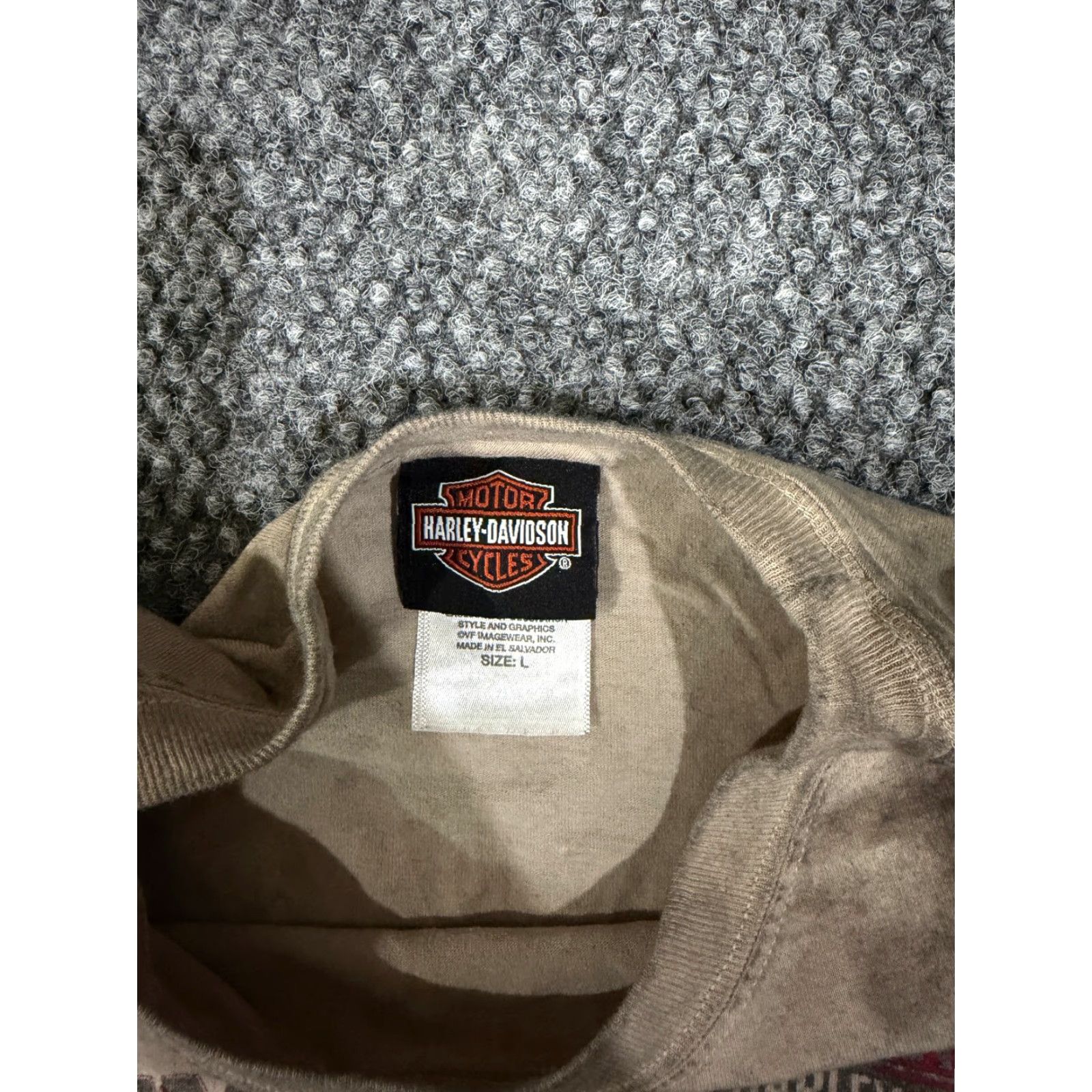 Harley Davidson Harley-Davidson T-Shirt Mens Large Tan Beige Graphic Print Motorcycle Biker Rochester NH City Casual Crew Neck Short Sleeve Vintage: No Size US L / EU 52-54 / 3 - 5 Thumbnail