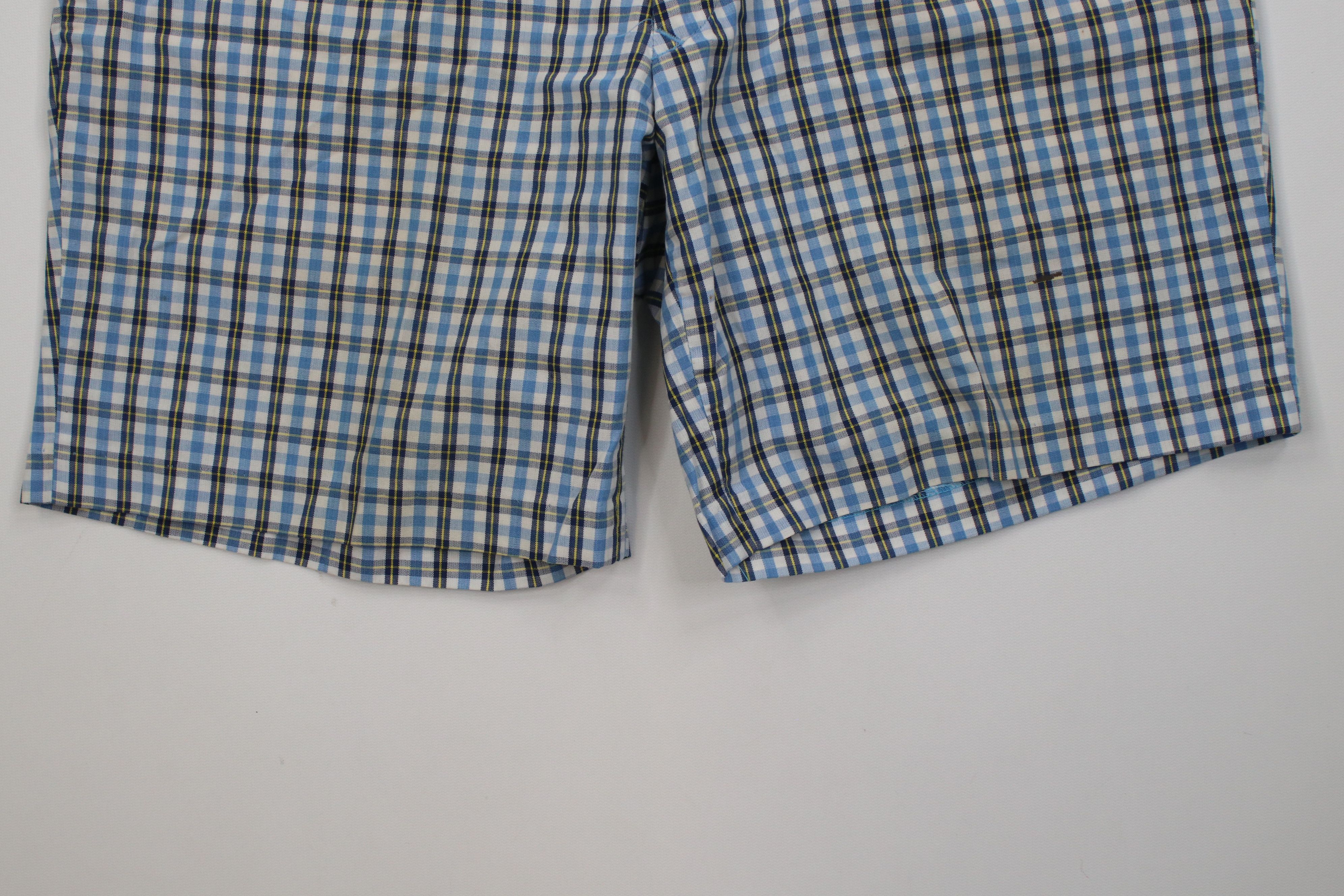 Vintage Vintage 60s 70s Streetwear Plaid Above Knee Chino Shorts Size US 34 / EU 50 - 4 Thumbnail