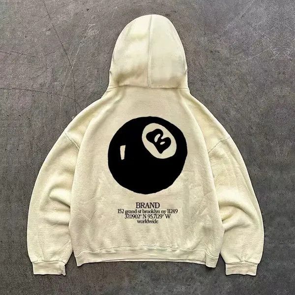 Japanese Brand Honoka x Yuri Table tennis print apricot casual retro hoodie Size US L / EU 52-54 / 3 - 1 Thumbnail