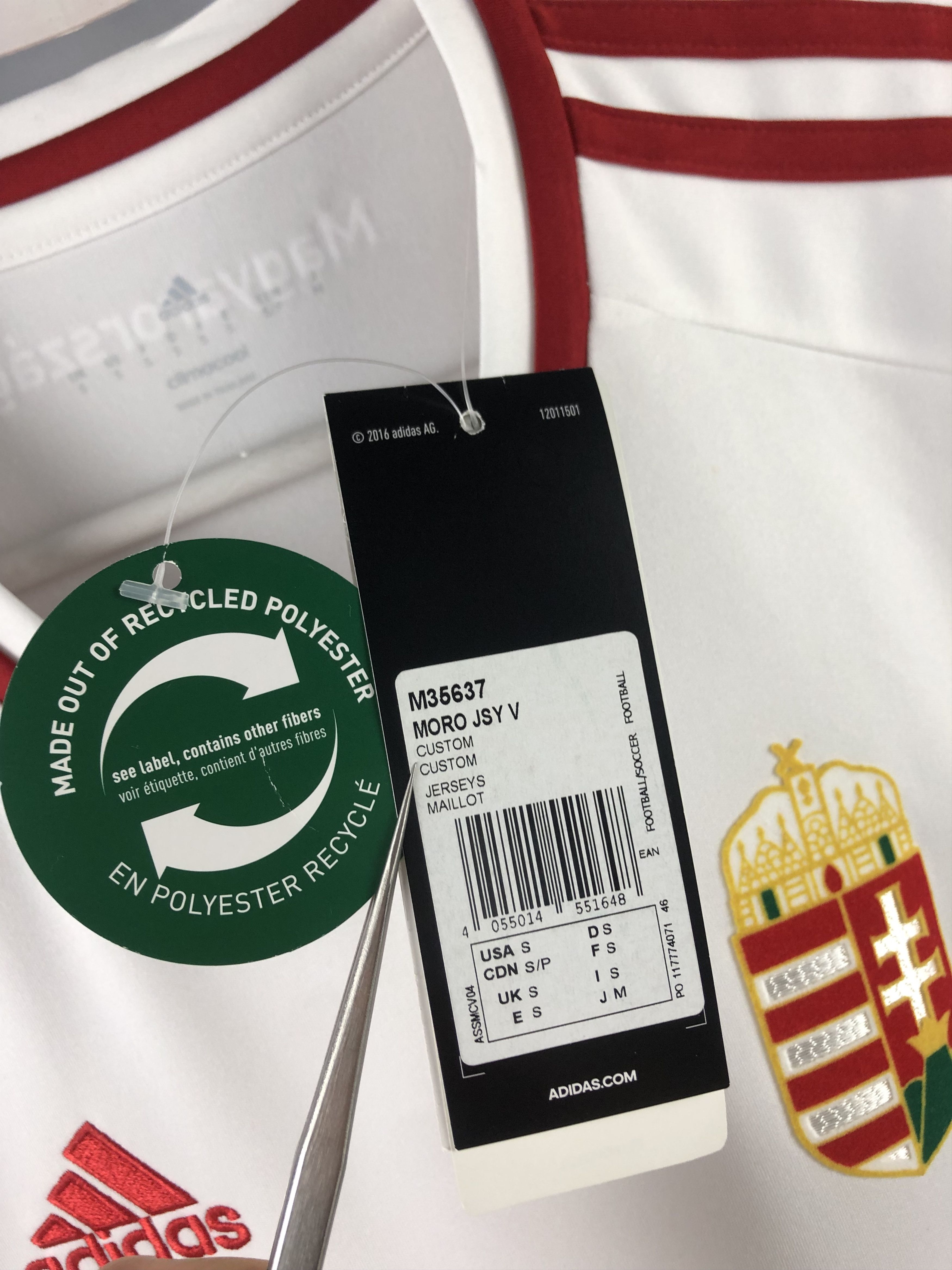 Adidas Hungary football shirt Soccer Jersey New Trikot Tee Hype Size US S / EU 44-46 / 1 - 12 Thumbnail