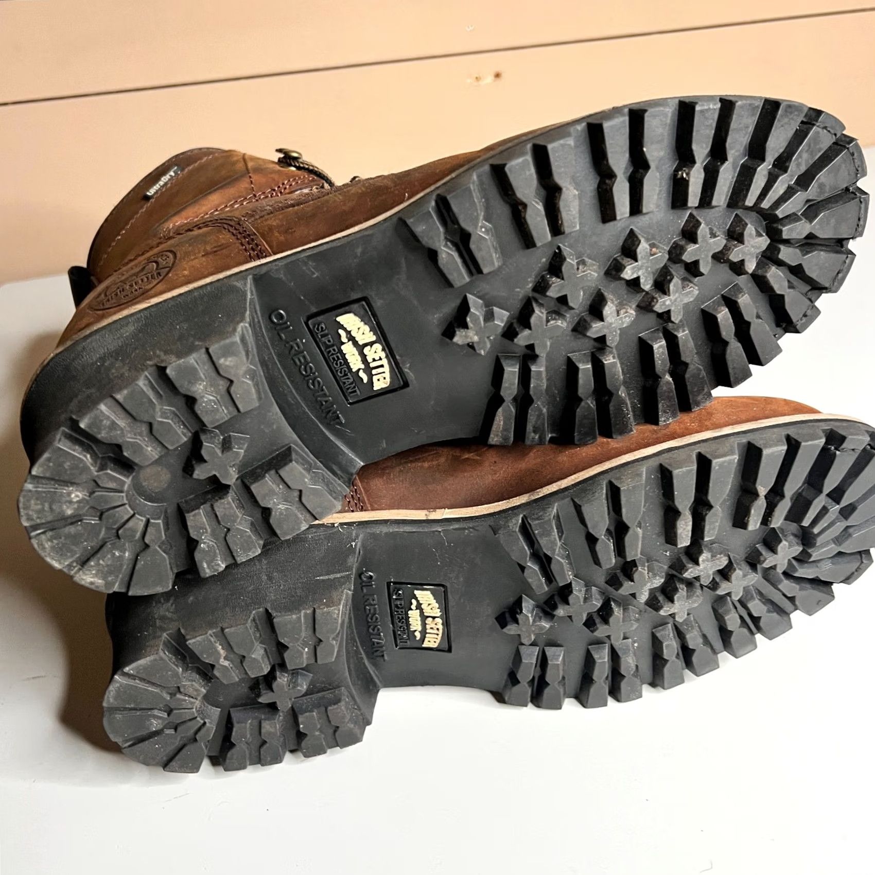 Vintage Irish Setter Work Boot Mens Size 9 Brown Leather Waterproof Insulated Safety Toe Logger EH Pattern: Solid Lace Up 9 D (Medium) Shoes Boots Size US 9 / EU 42 - 3 Thumbnail