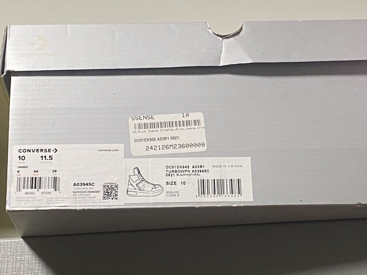 Converse × Rick Owens Drkshdw TURBOWPN mid sneakers Size US 10 / EU 43 - 8 Thumbnail