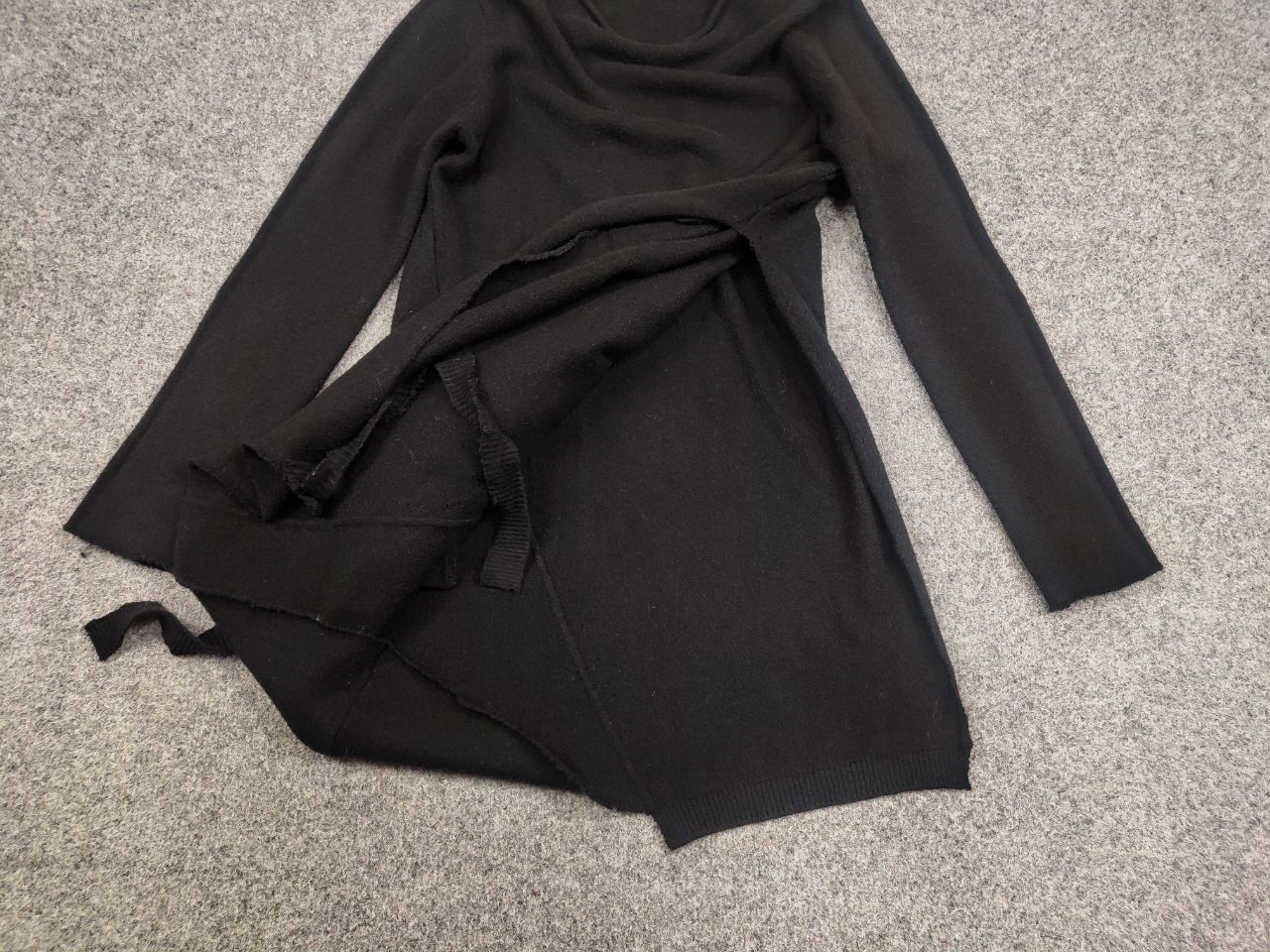 Japanese Brand Provocation Srl Italy Design Black Asymmetric Tunica Dress Size S / US 4 / IT 40 - 10 Thumbnail