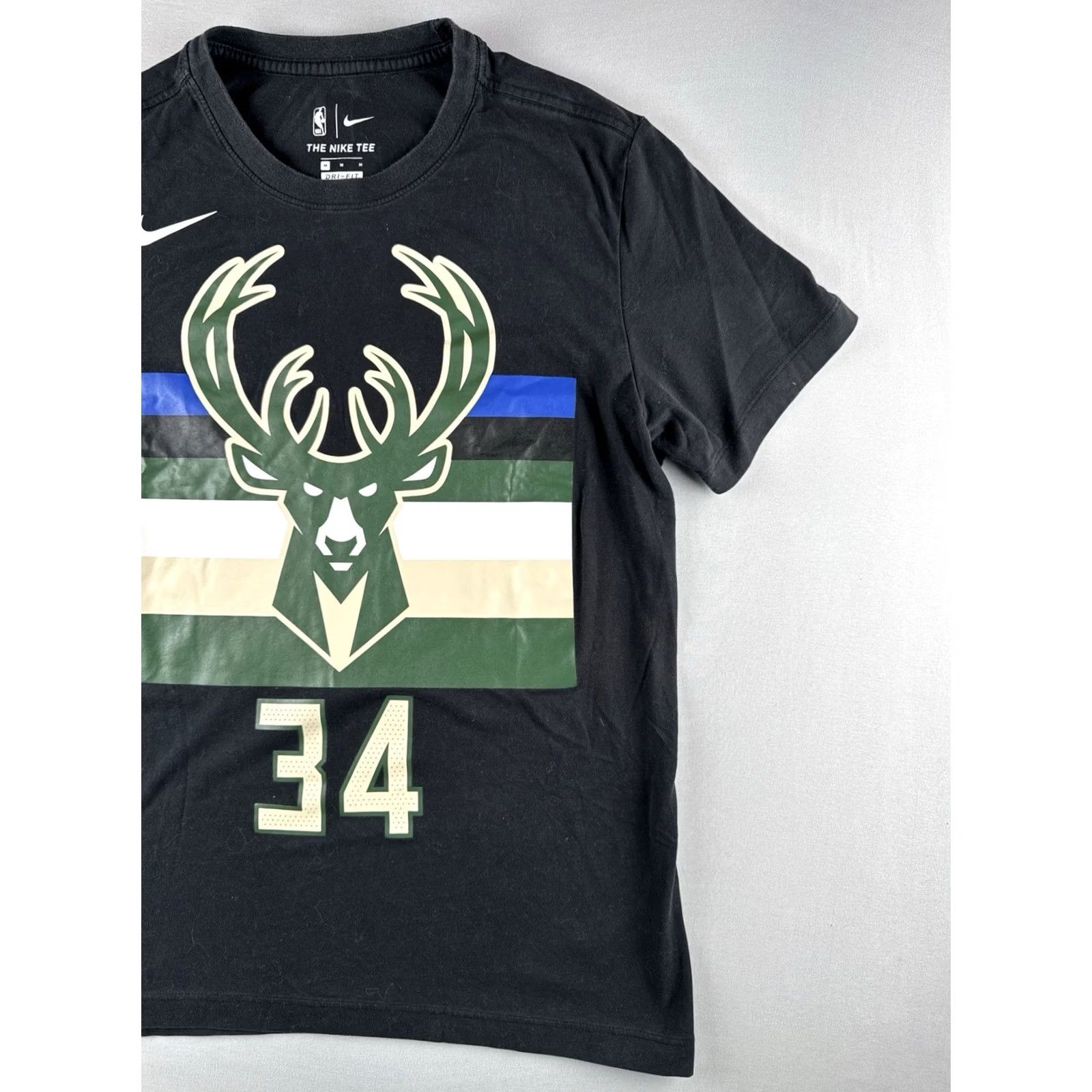 Nike Nike Giannis 34 Milwaukee Bucks T Shirt Black NBA Basketball Tee Size M Size US M / EU 48-50 / 2 - 3 Thumbnail