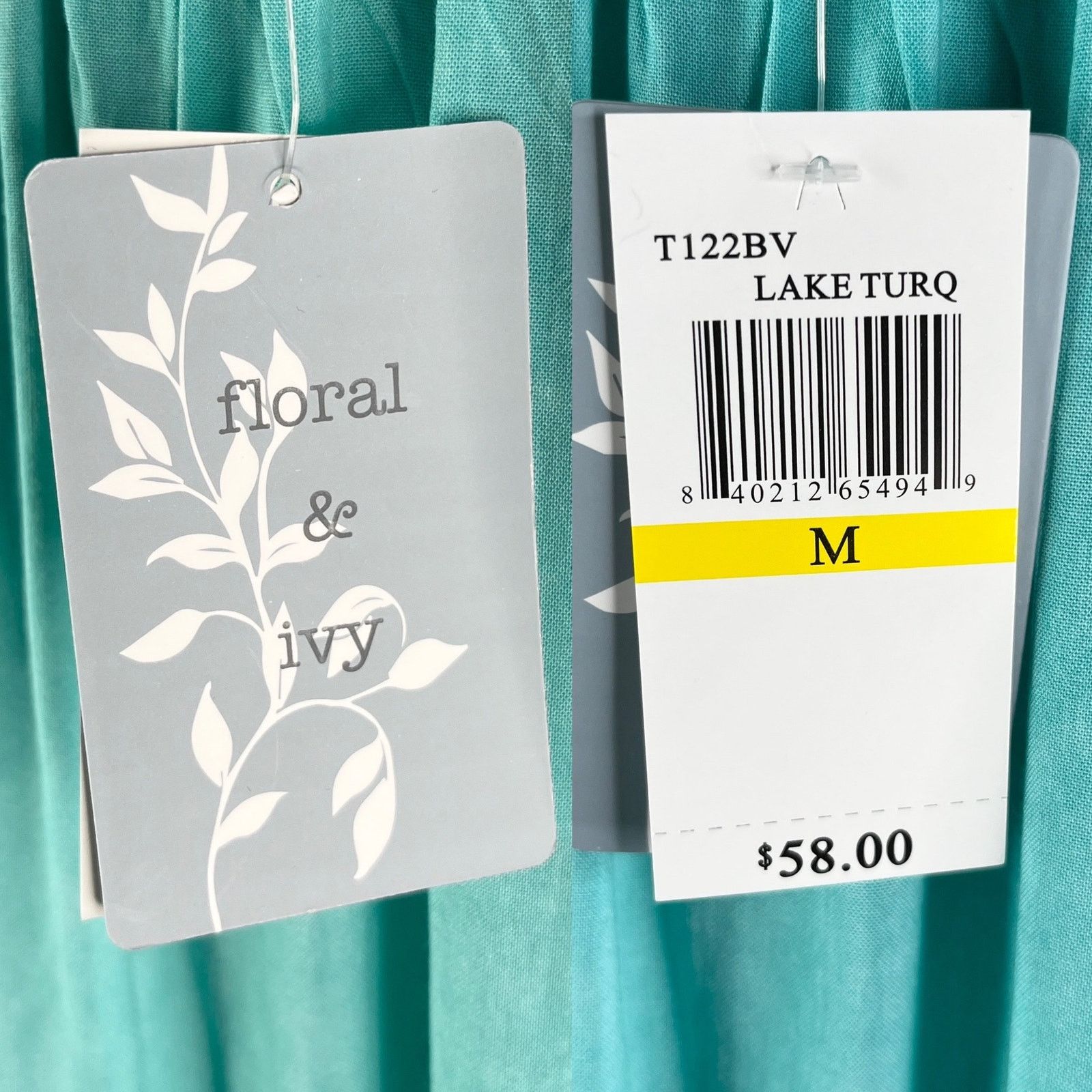 Other Floral & Ivy Top Boho Blouse Turquoise Lace Cutouts M New Size M / US 6-8 / IT 42-44 - 8 Thumbnail
