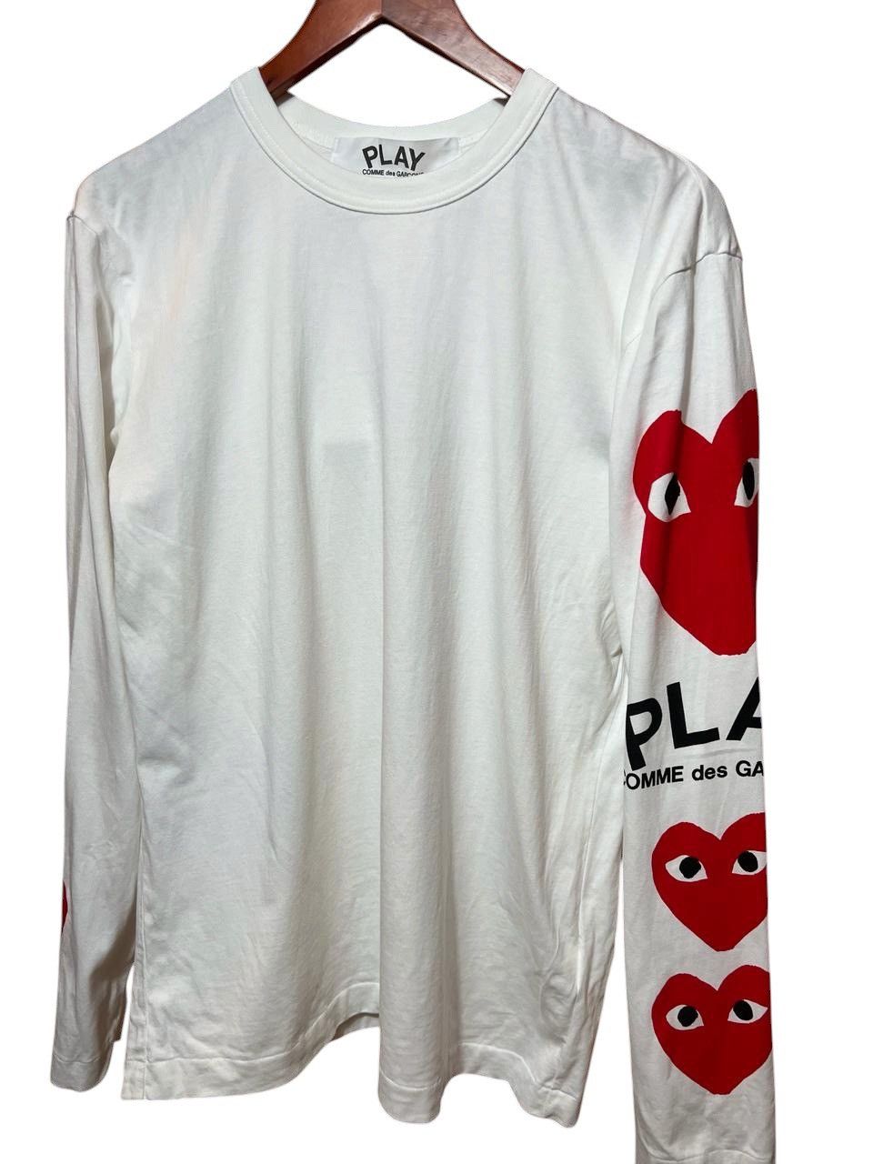 Comme des Garcons PLAY Comme des Garçons Play Multi-Heart Longsleeve White Size US M / EU 48-50 / 2 - 1 Thumbnail