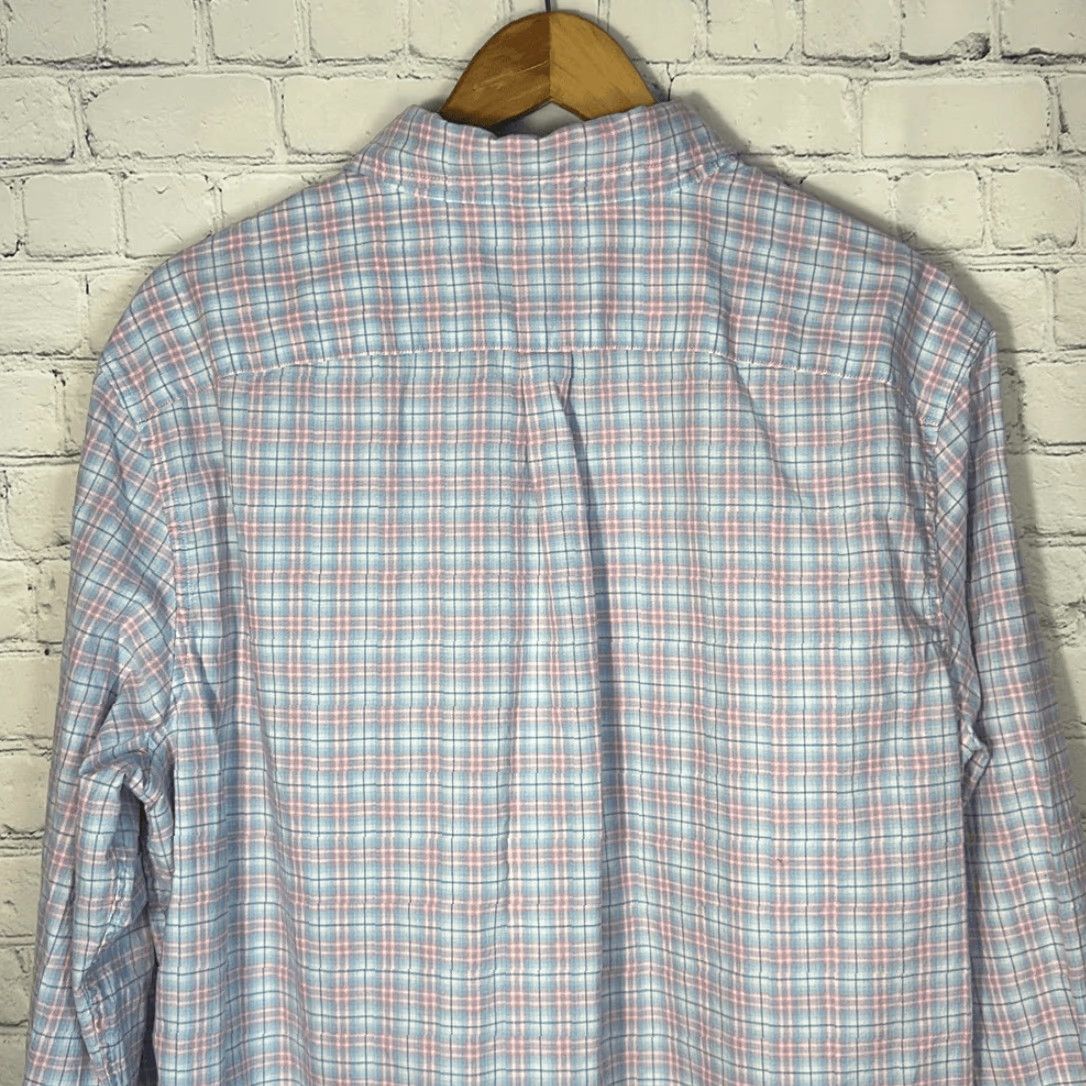 Vineyard Vines Vineyard Vines Murray Shirt L Large Performance Golf Blue Pink Plaid Men’s Classic Fit Button-Up Long Sleeve Shirt Size US L / EU 52-54 / 3 - 4 Thumbnail