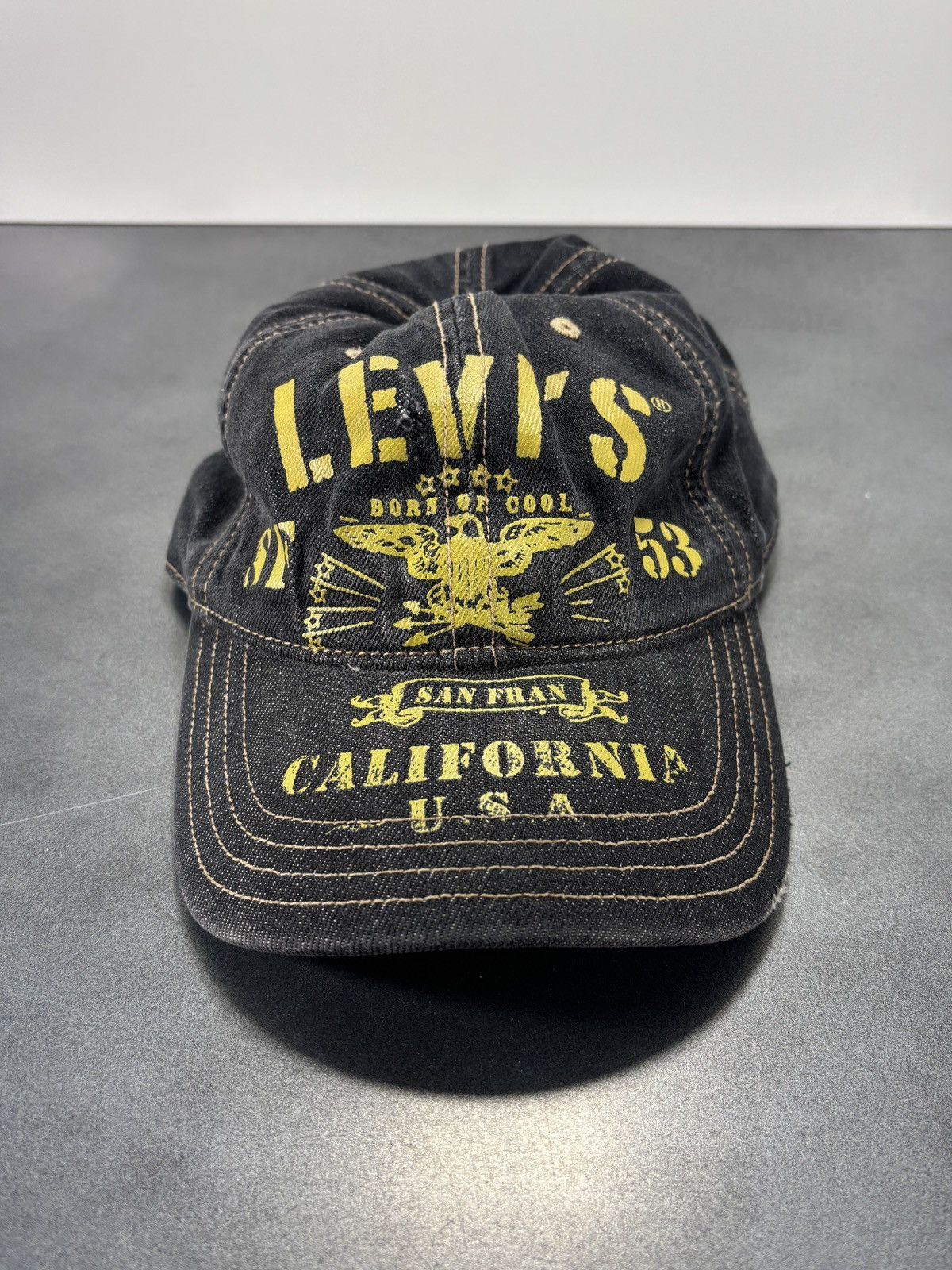 Levi's Y2K Levis Baseball Cap 2000s Vintage Printed Hat Von Dutch Size ONE SIZE - 3 Thumbnail