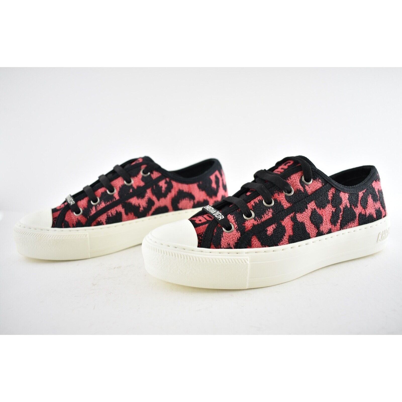 Dior Dior Walk'N'Dior Black Pink Leopard Flat Low Top Sneaker 41 Size US 11 / IT 41 - 9 Thumbnail
