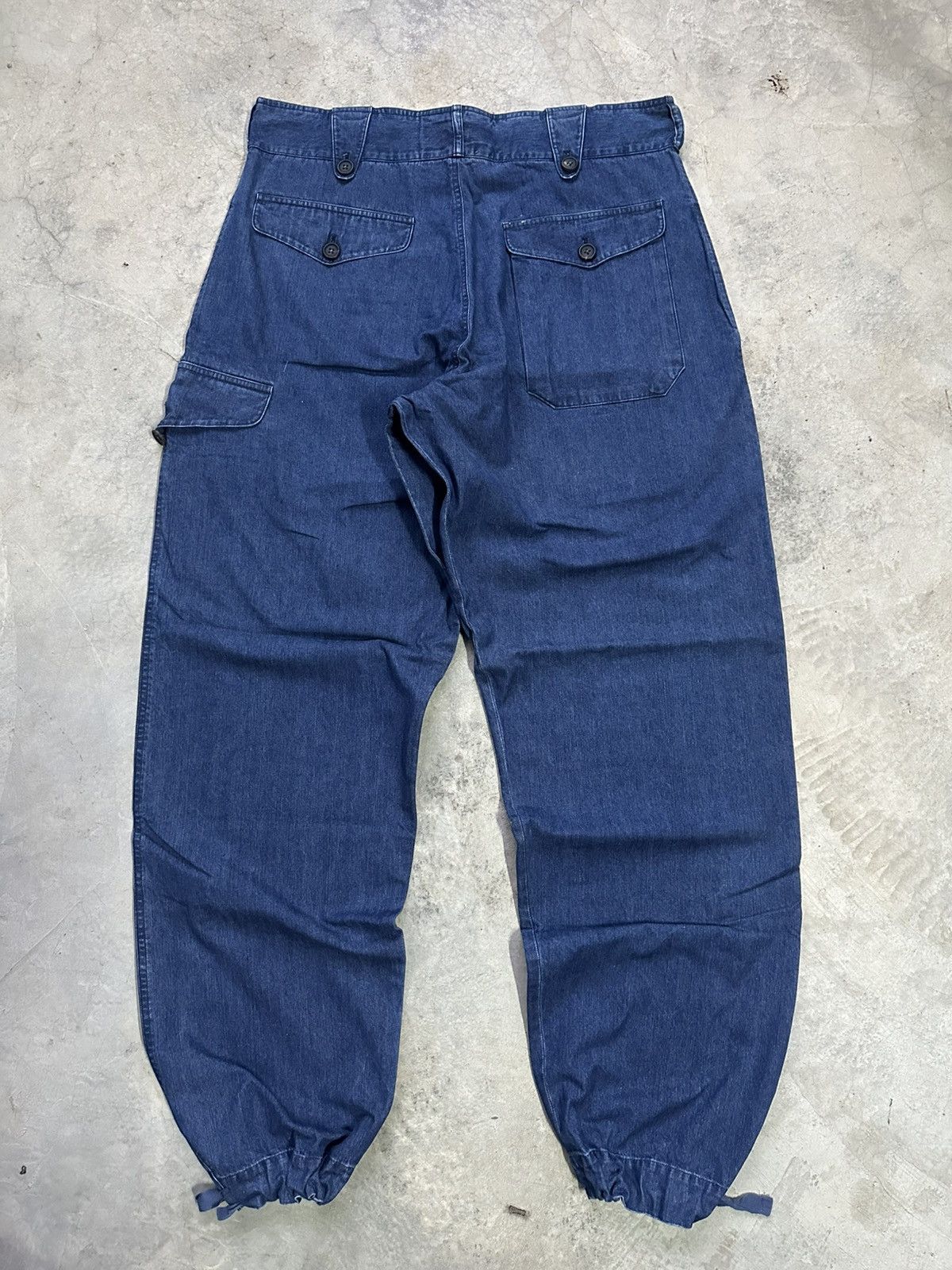 Yohji Yamamoto Archival Piece 80s Ys For Men Denim Drawstring Cargo Trouser Size US 32 / EU 48 - 2 Thumbnail