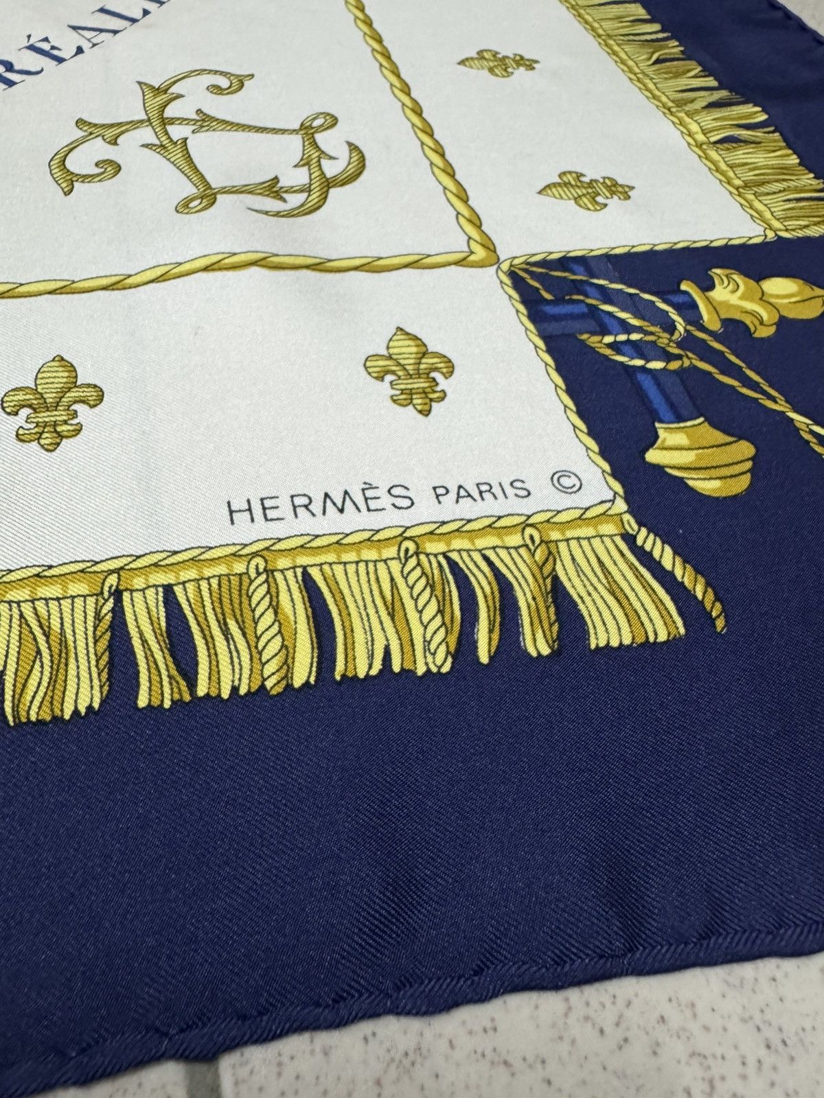 Hermes HERMES PARIS VUE DU CAROSSE DE LA GALERE LA REALE 1953 SCARF Size ONE SIZE - 4 Thumbnail