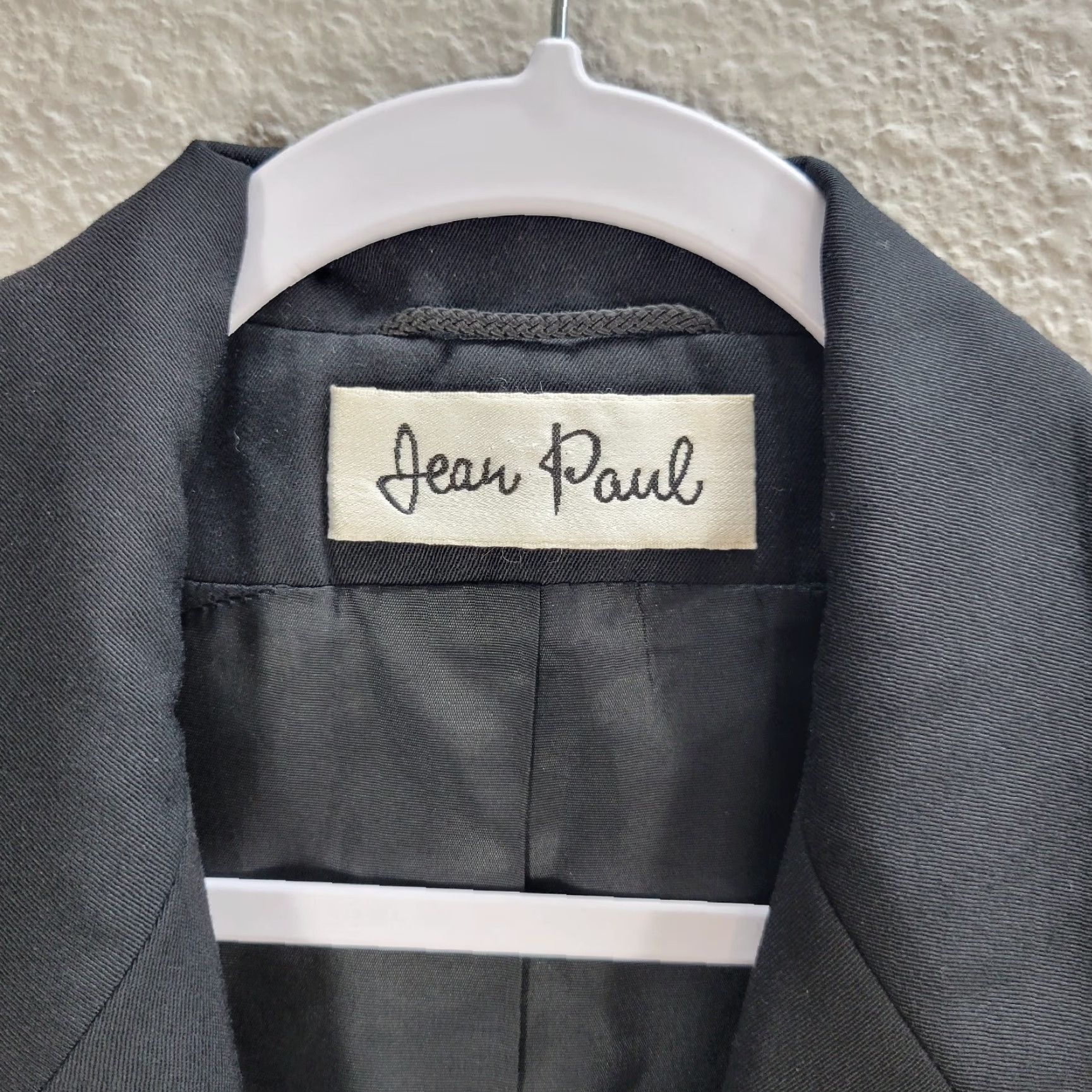 Doublet Vtg Jean Paul Black Crop Double-Breasted Blazer Made In Italy Lined Formal Sz 8 Size 30" / US 8 / IT 44 - 4 Thumbnail