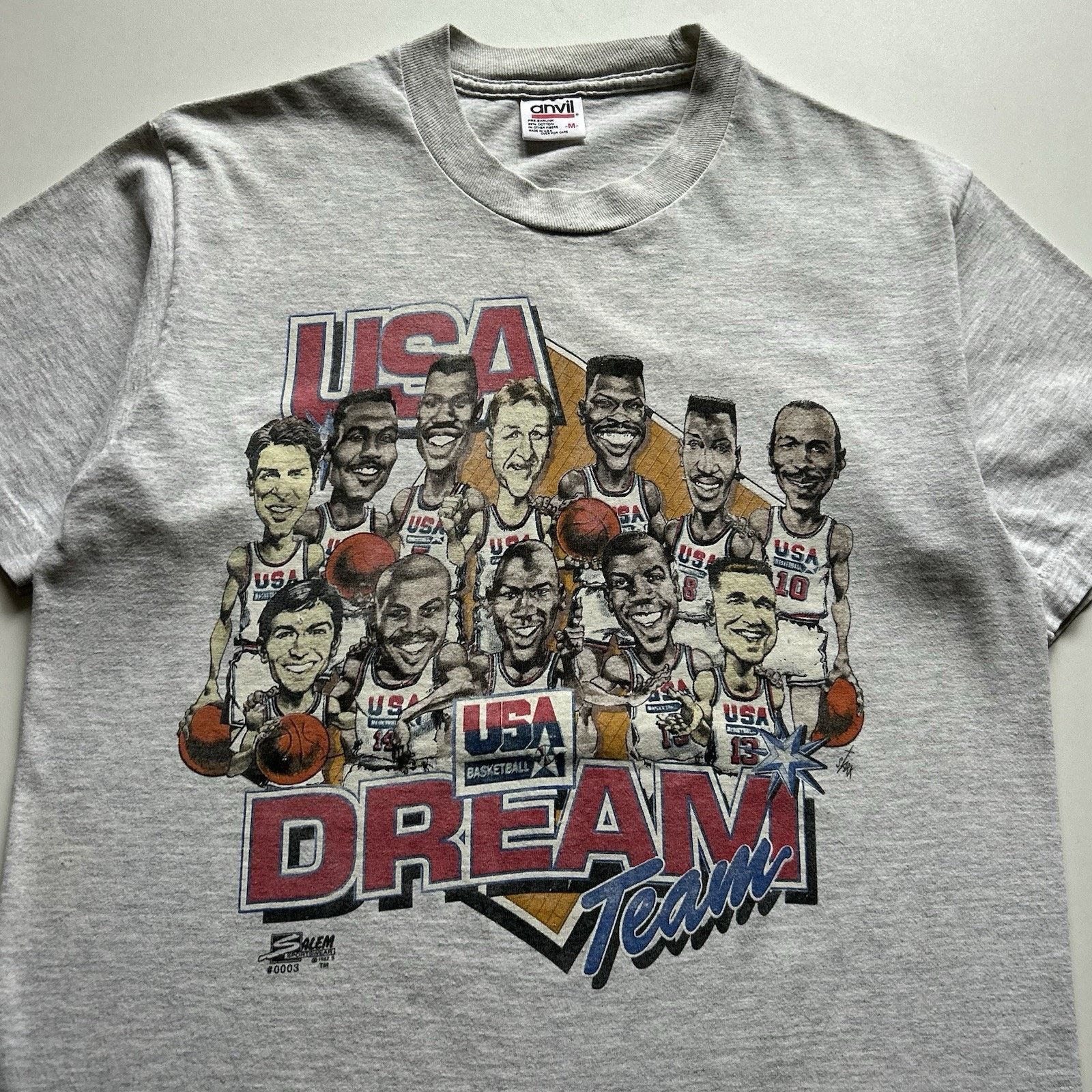 Salem Sportswear Vintage 90s USA Olympic Basketball Dream Team T Shirt Medium Size US M / EU 48-50 / 2 - 2 Thumbnail