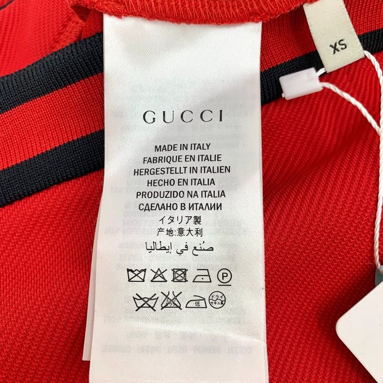 Gucci Gucci SizeXS Red bow tie striped webbing lace casual knitte Size 40" / US 18 - 6 Thumbnail