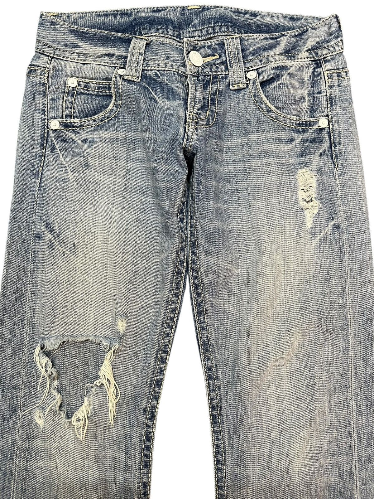 If Six Was Nine × Japanese Brand × Vintage Vintage Japanese Brand Flare Ripped Distressed Denim Size US 30 / EU 46 - 2 Thumbnail
