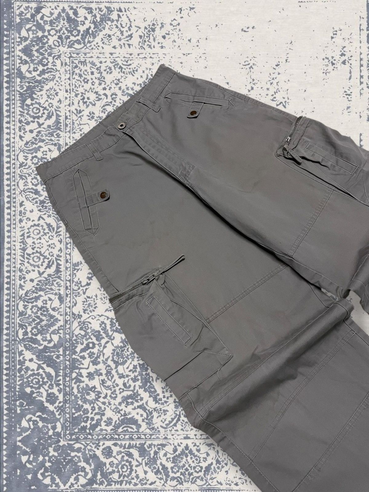 Designer × Japanese Brand × Vintage Vintage 1990s Japan Designer No Brake Cargo Multipcoket Pant Size US 29 - 8 Thumbnail