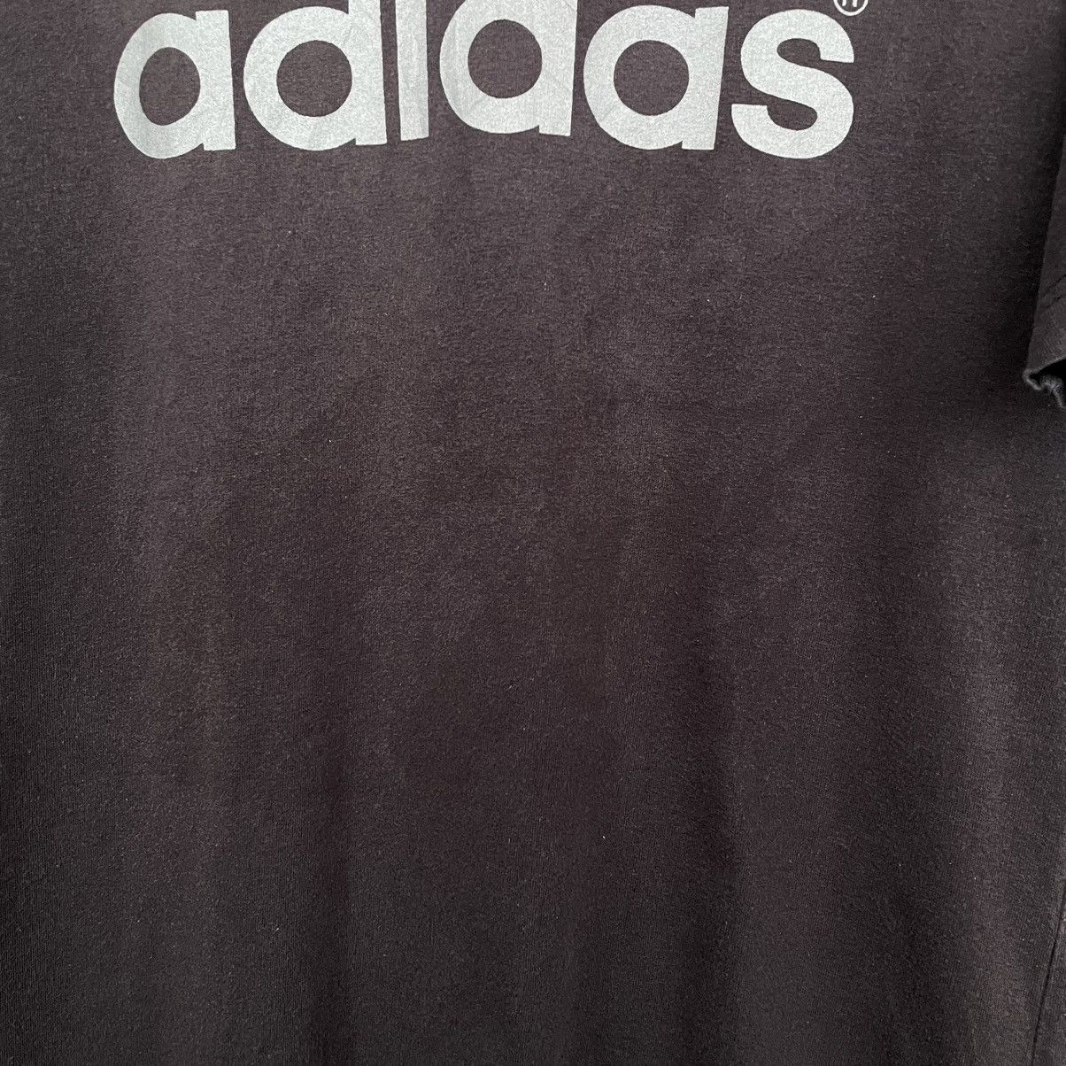 Adidas × Vintage 90s Adidas Big Logo Faded Black Logo T Shirt Size US M / EU 48-50 / 2 - 8 Thumbnail
