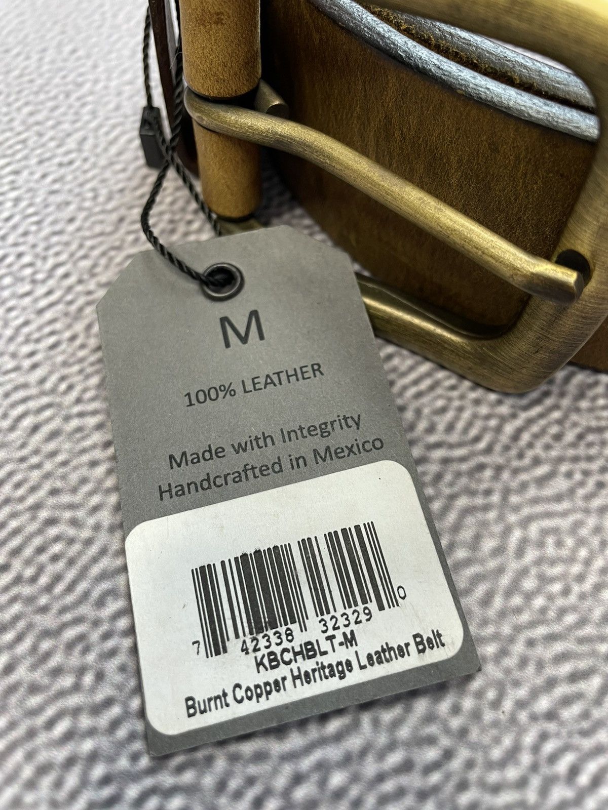 Other New Thursday Men Burnt Copper Heritage Leather Belt Size M Size 34 - 4 Thumbnail