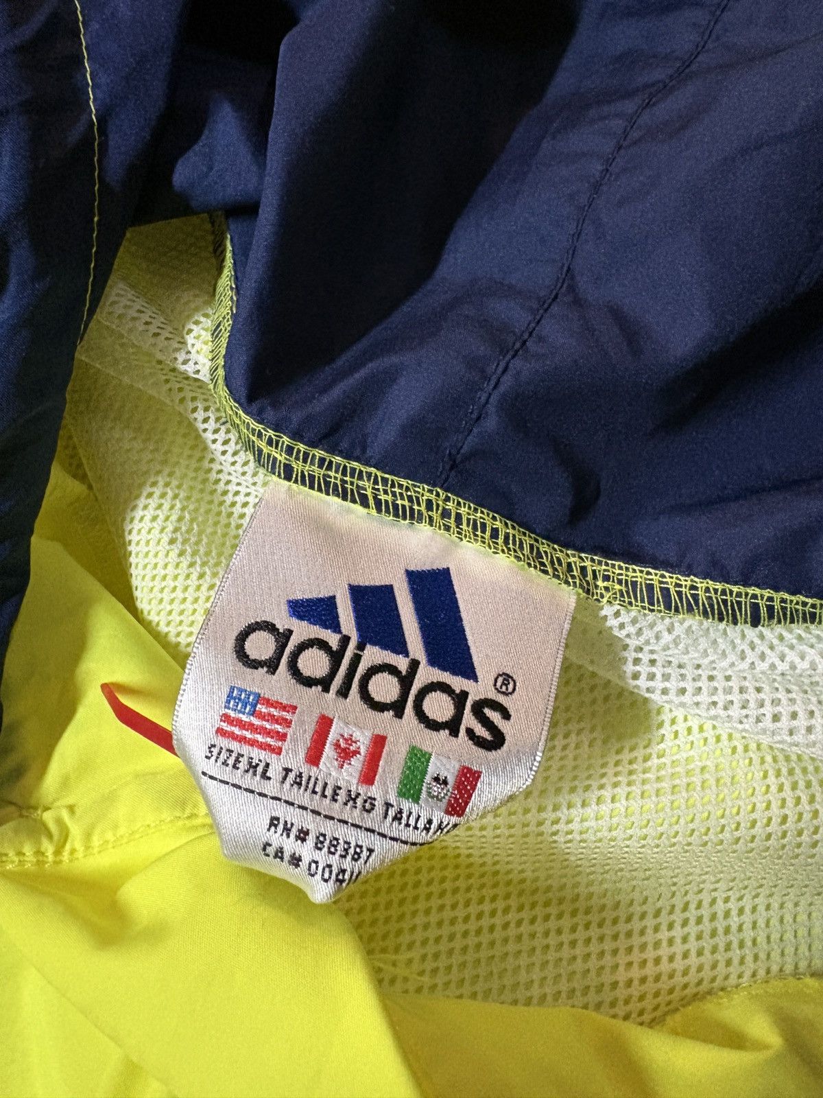 Adidas Vintage 90s Adidas Pullover Windbreaker Jacket Void Yellow Size US XL / EU 56 / 4 - 10 Thumbnail