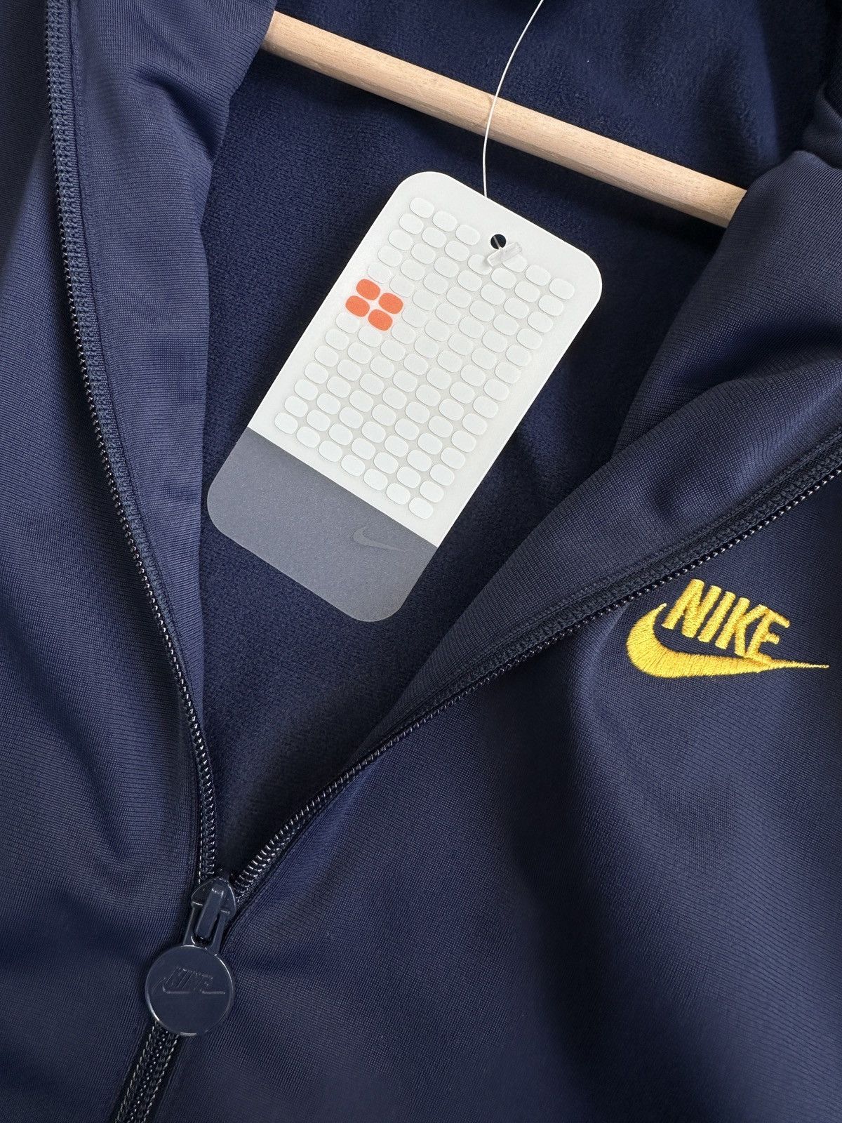 Nike 00s NIKE Track Jacket Navy Yellow Y2K Full Zip Men’s Size L Size US L / EU 52-54 / 3 - 6 Thumbnail