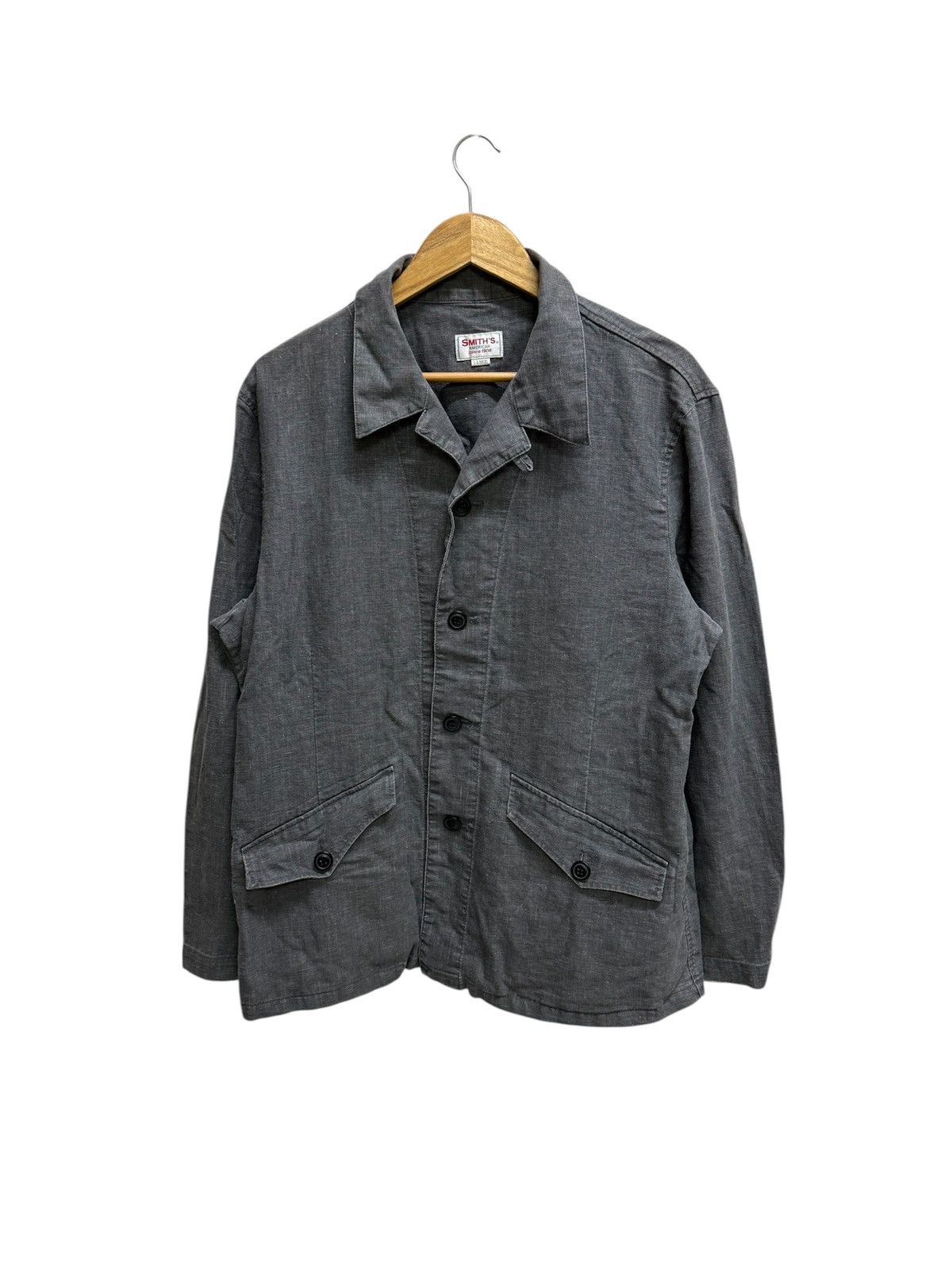 Smith's American Smith’s American Chambray Faded Black Washed Worker Jacket Size US M / EU 48-50 / 2 - 1 Thumbnail