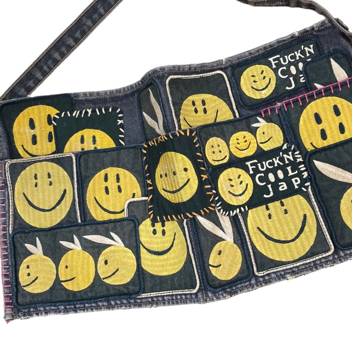 Kapital kapital Smile Embroydary Sakosh KR2304XG14 Size ONE SIZE - 3 Thumbnail