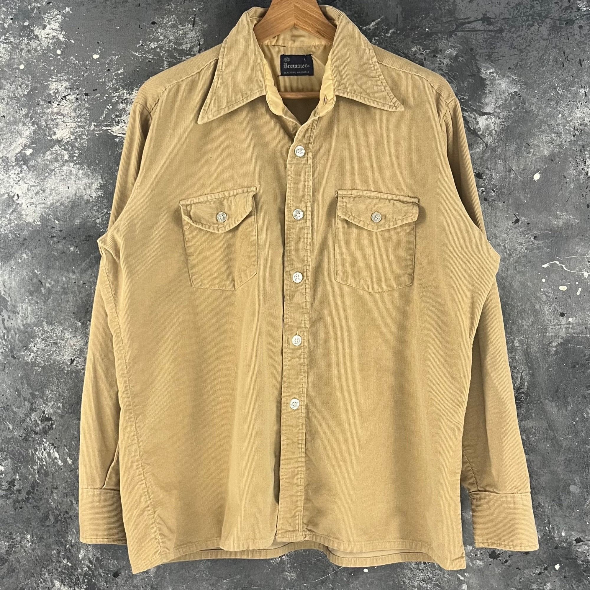 Vintage Vintage 80’s Brewster corduroy shirt Size US L / EU 52-54 / 3 - 1 Thumbnail