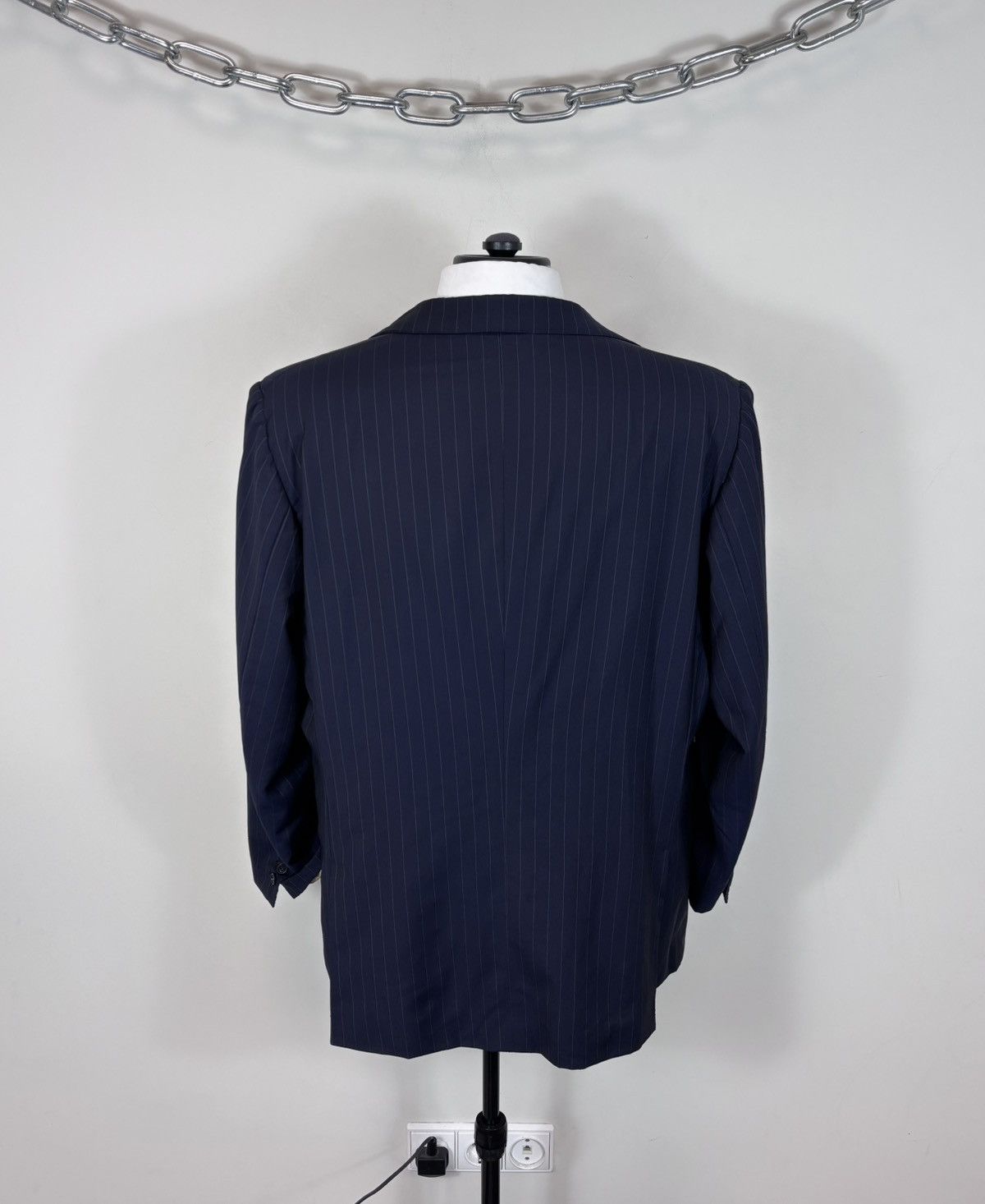 Holland & Sherry Holland & Sherry Men’s 2-Piece Navy Blue Pinstripe Wool Suit Size 52R - 12 Thumbnail